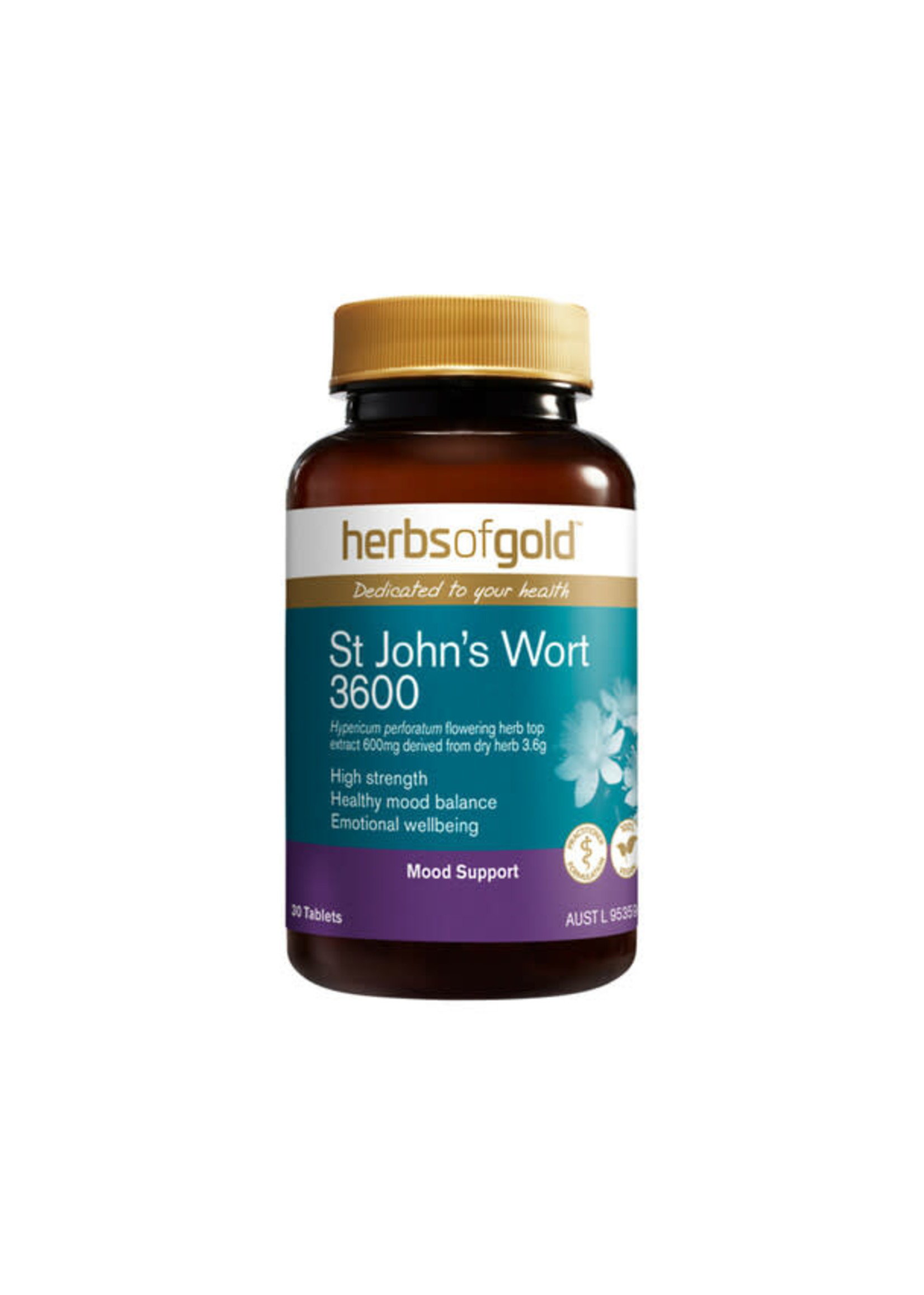 Herbs of Gold Herbs of Gold St Johns Wort 3600 30 tabs