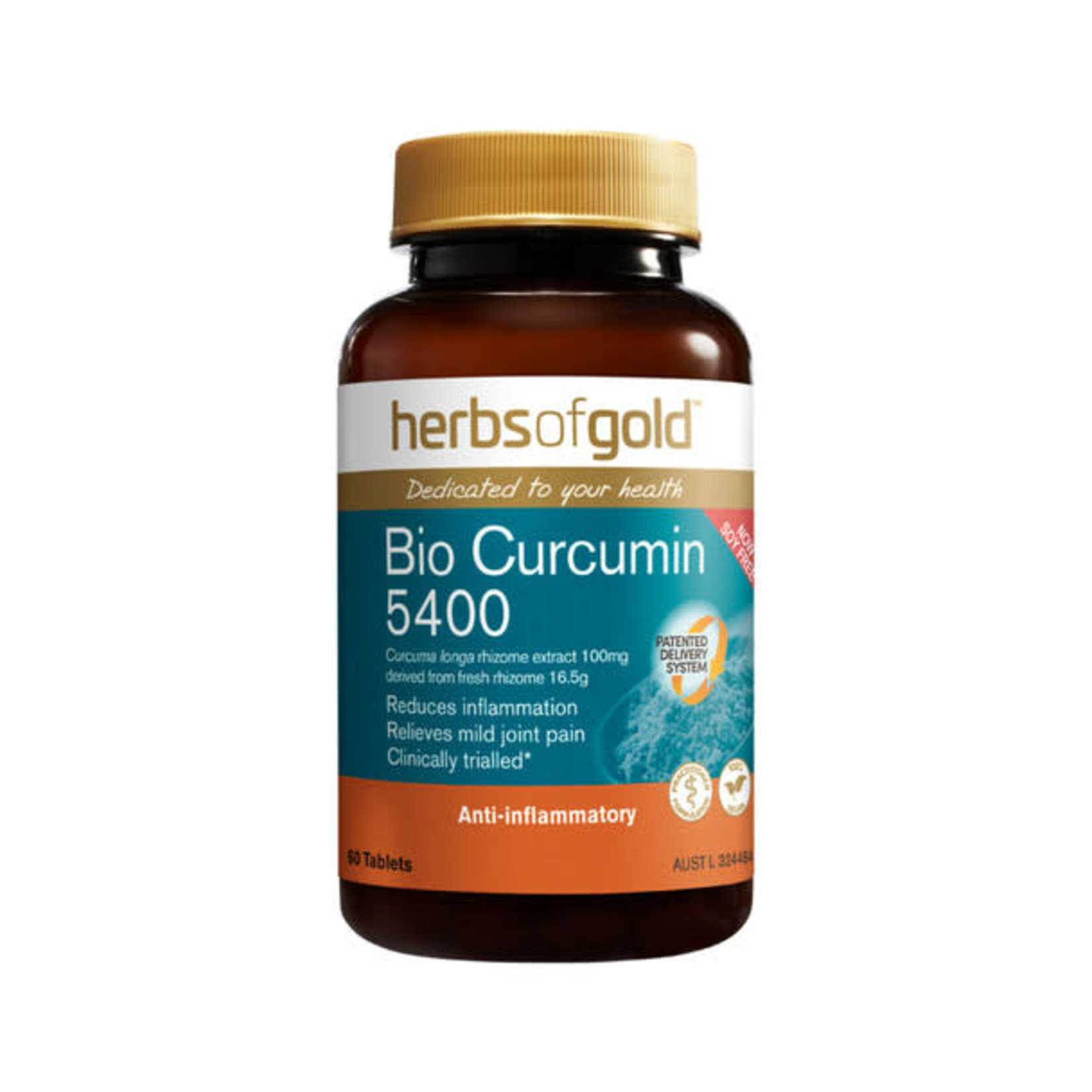 Herbs of Gold Herbs of Gold Bio Curcumin 5400 60 tabs (DNR)