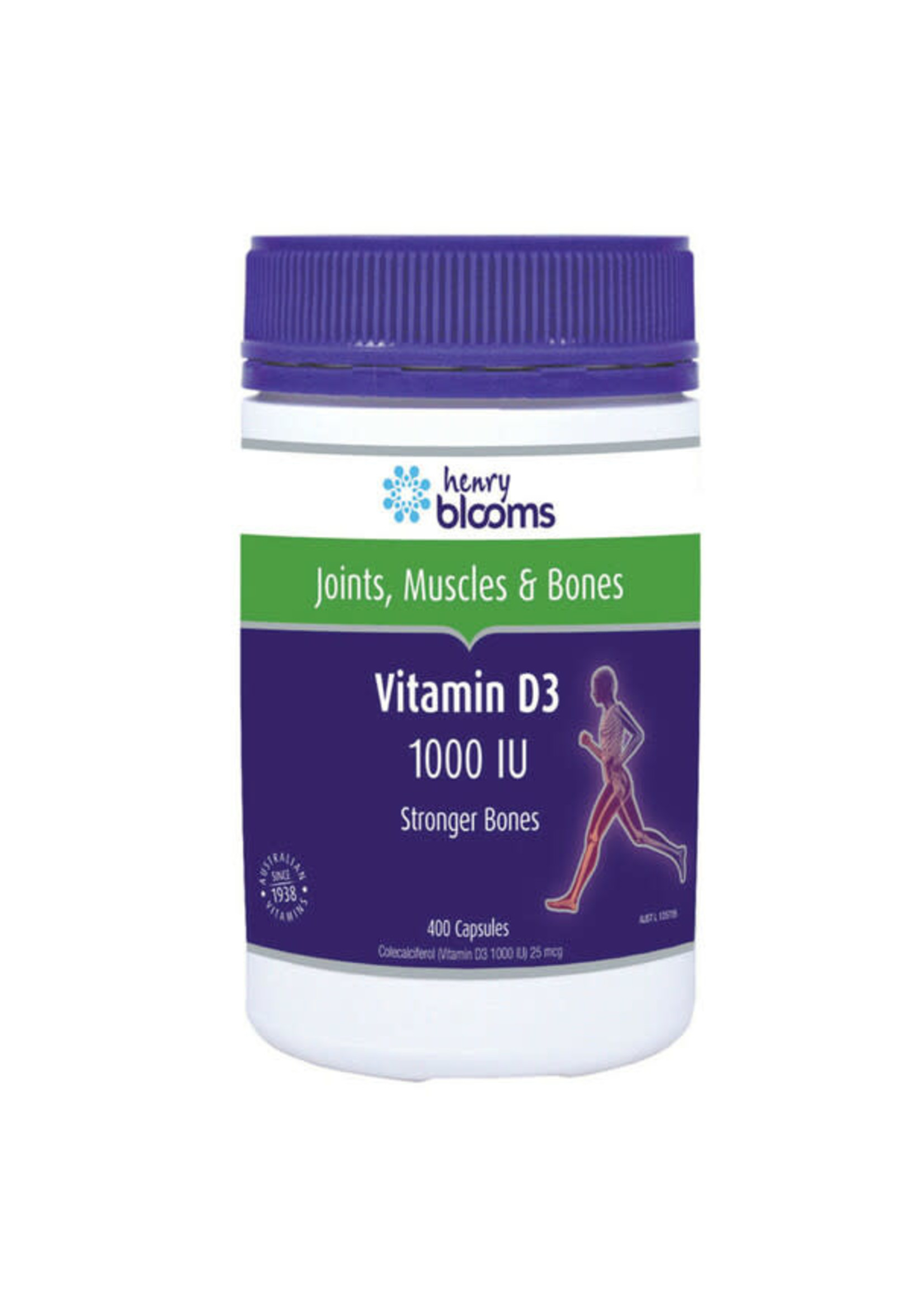 Henry Blooms Blooms Vitamin D3 1000IU 400 capsules