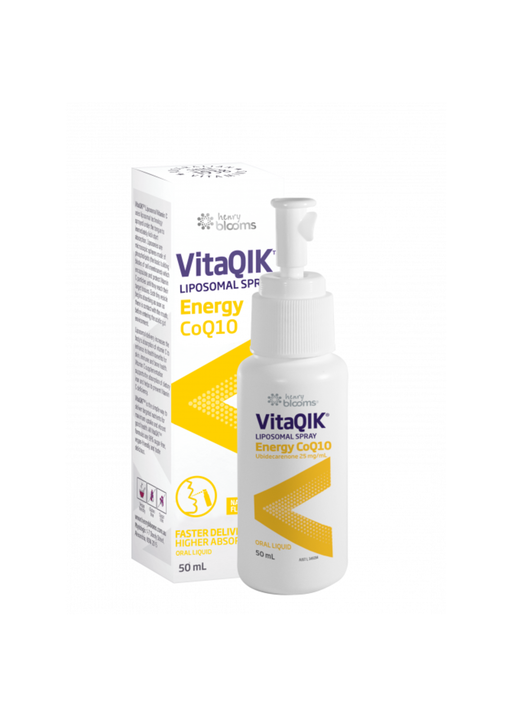 Henry Blooms Blooms VitaQik Liposomal Spray Energy CoQ10 50ml (DNR)