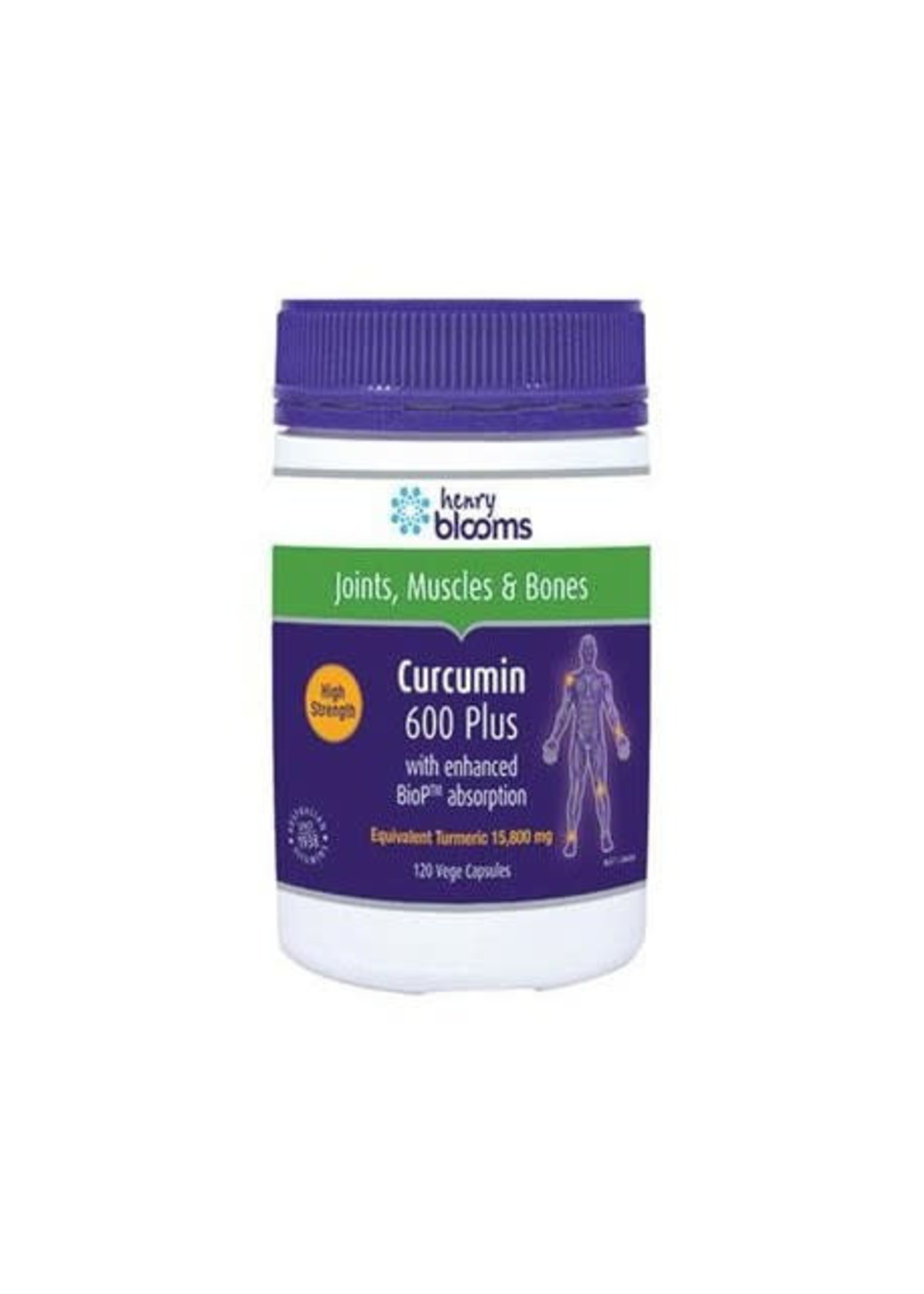 Blooms Blooms Curcumin 600 Plus w BioP (black pepper extract) 120 capsules