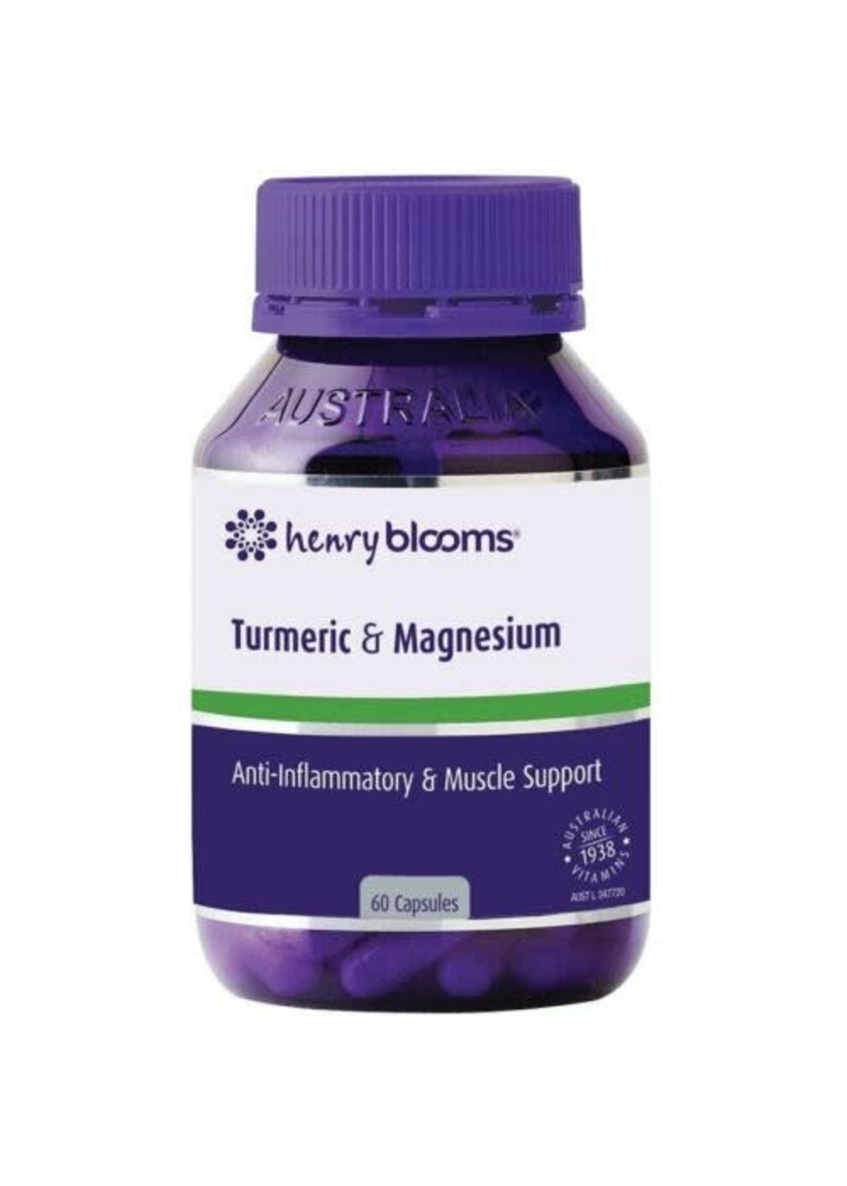 Henry Blooms Blooms Turmeric & Magnesium 60 caps