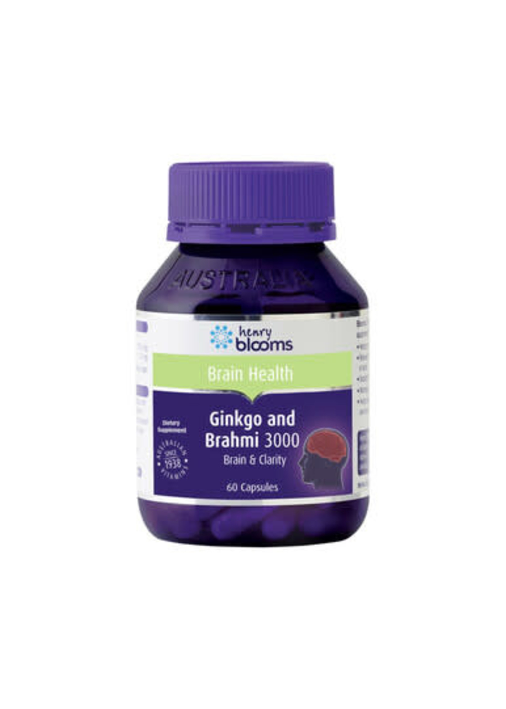 Blooms Blooms Ginkgo and Brahmi 3000 60 vegetarian capsules