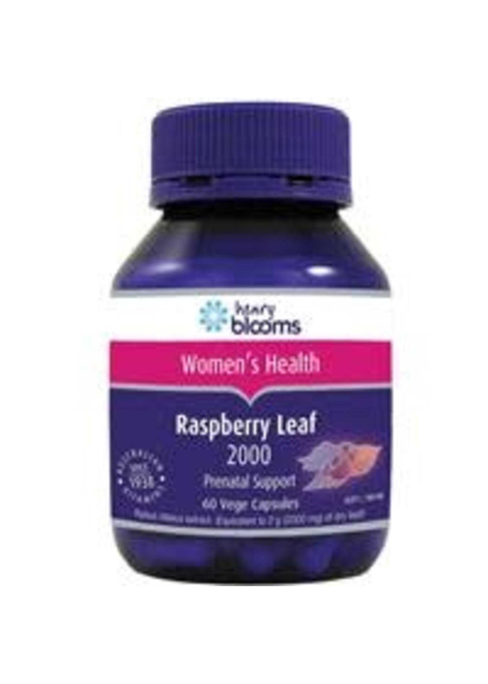 Henry Blooms Blooms Raspberry Leaf 2000mg 60 caps