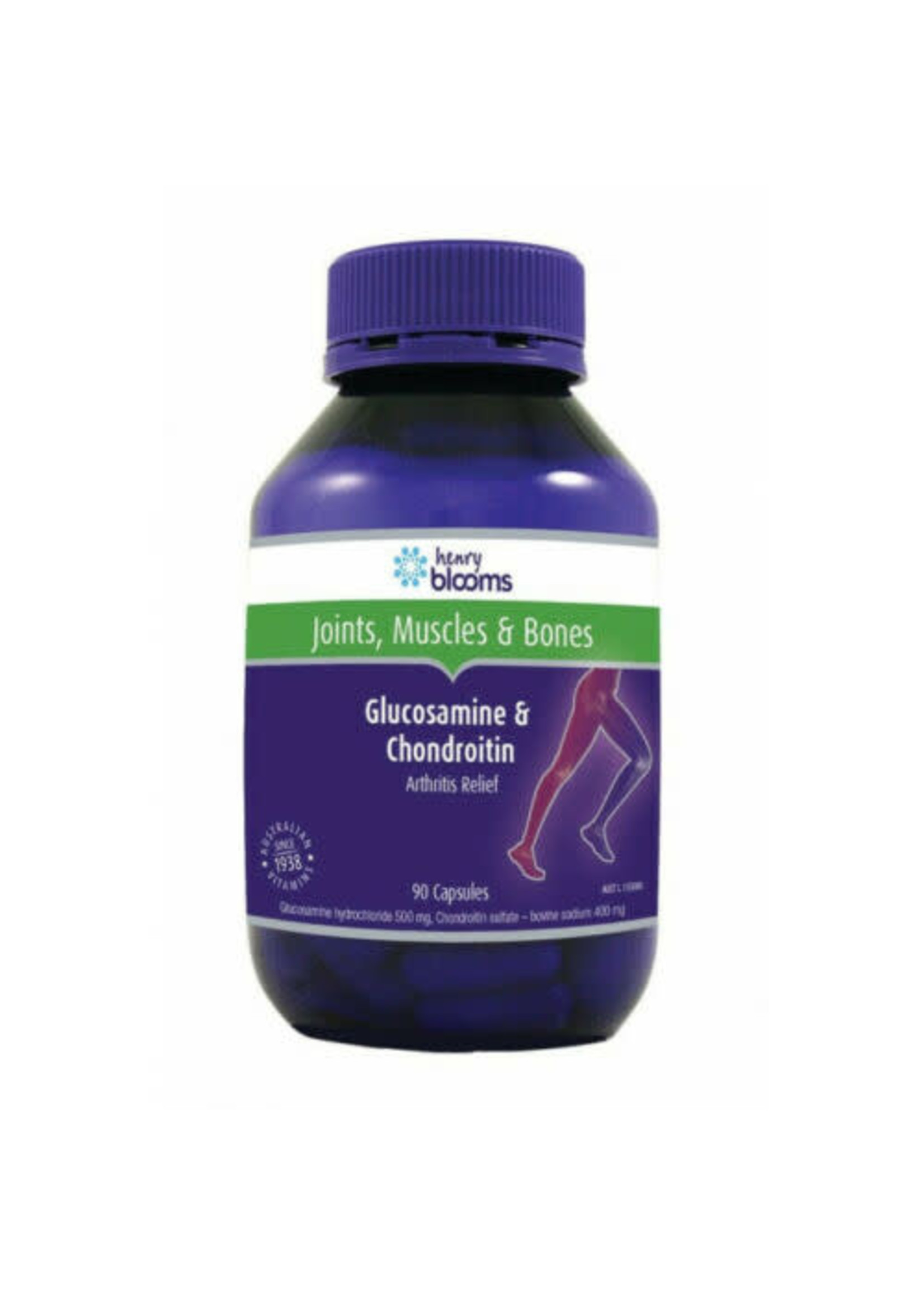 Henry Blooms Blooms Glucosamine 500mg & Chondroitin 400mg 90 capsules