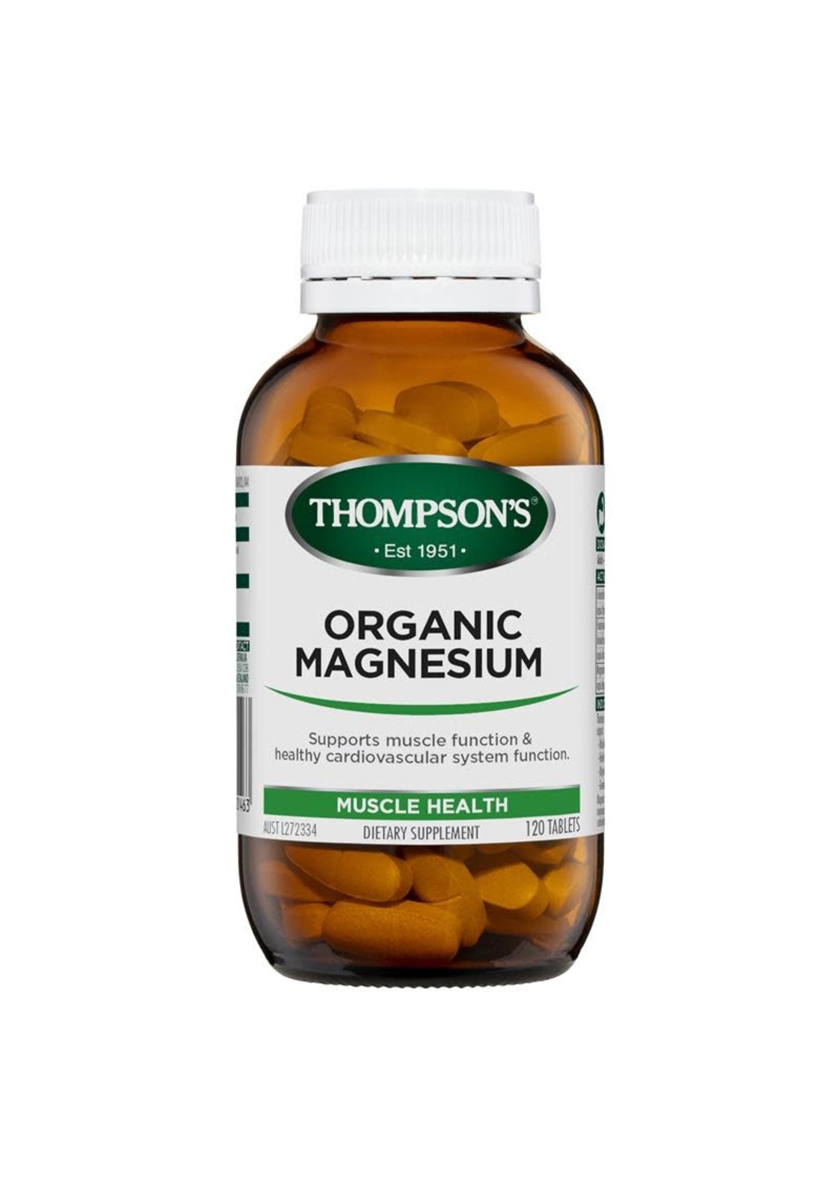 Thompsons Thompsons Organic Magnesium 120 Tabs