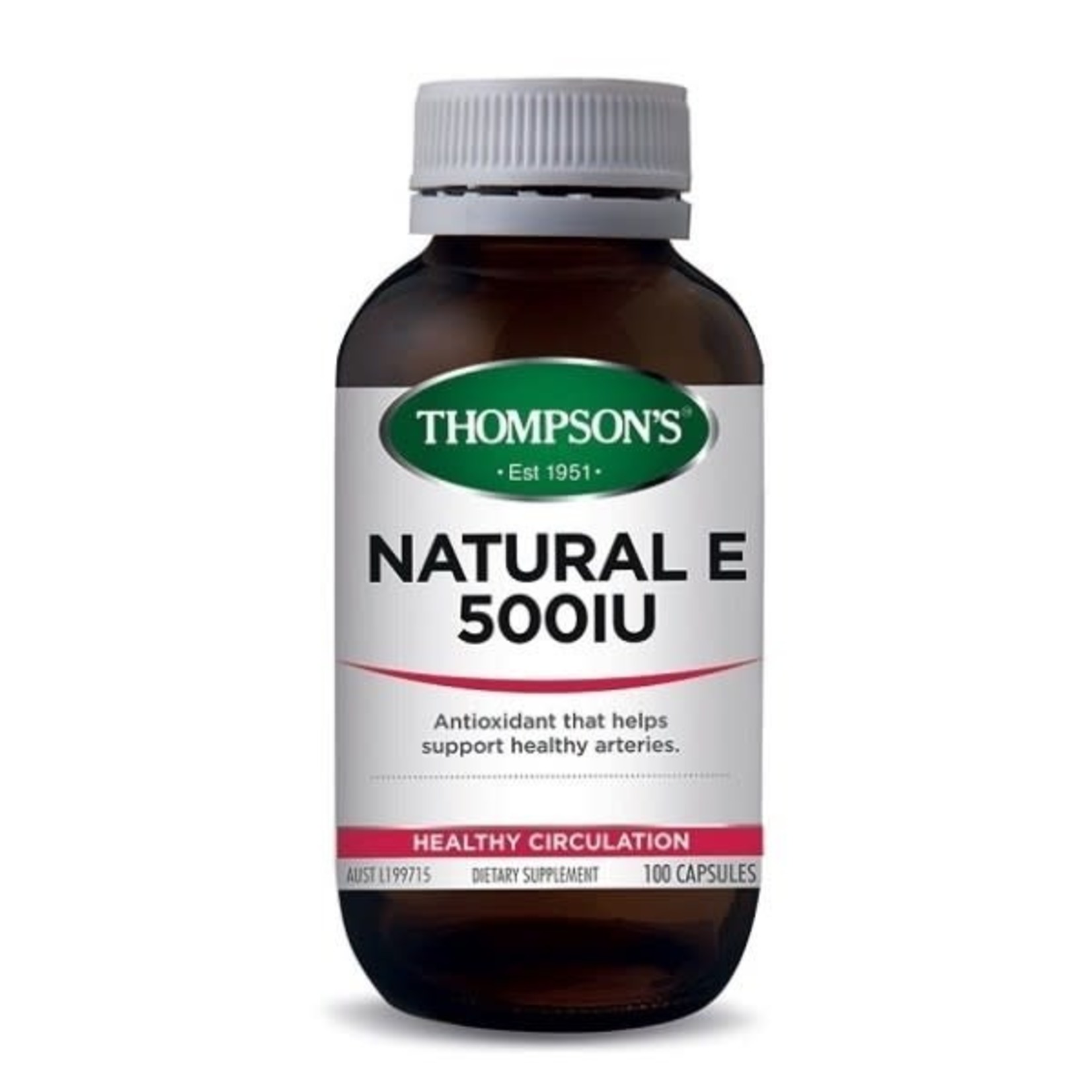Thompson's Thompsons Natural E 500 100 capsules