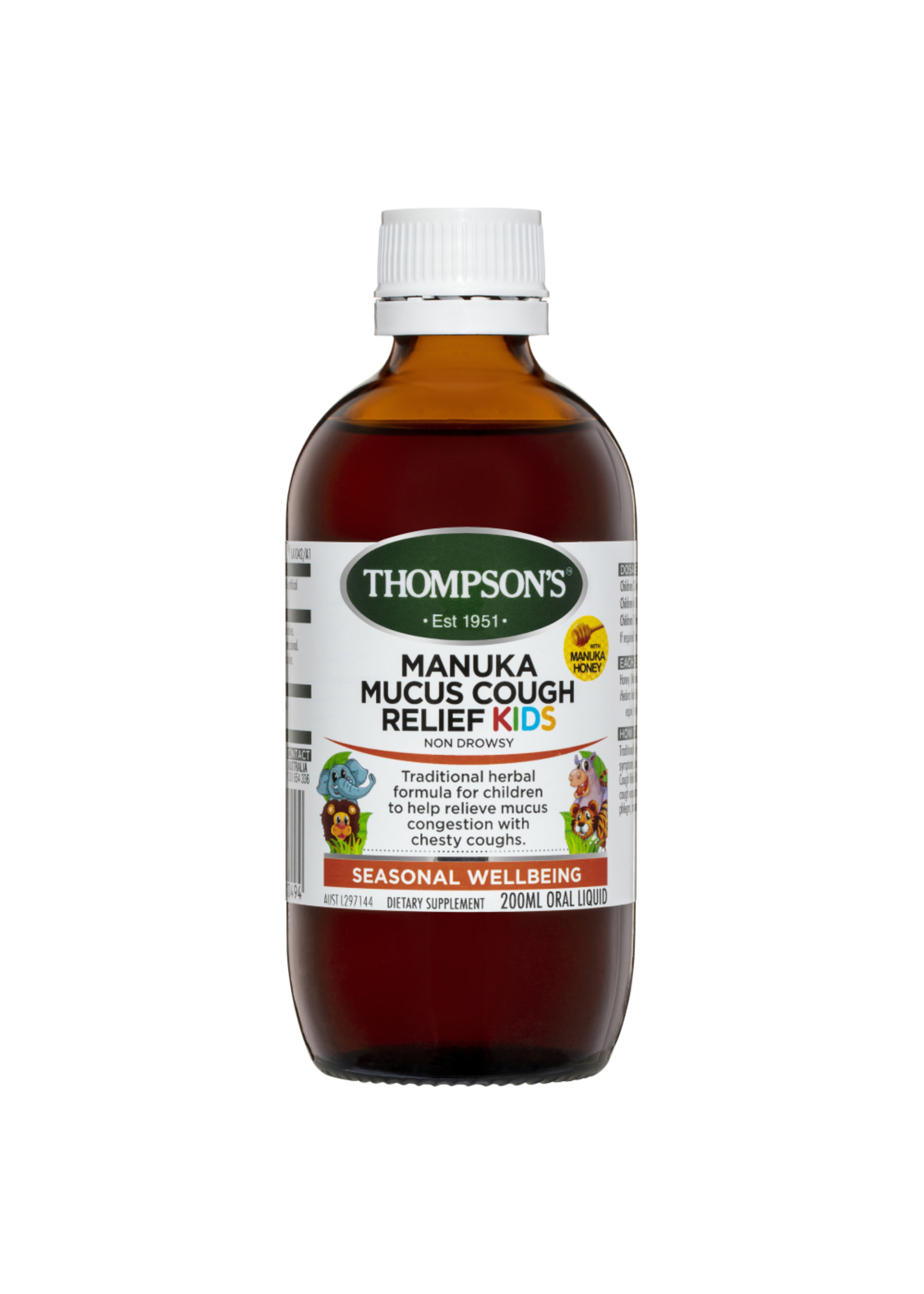 Thompsons Thompsons Manuka Mucus Cough Relief Kids 200ml non drowsy