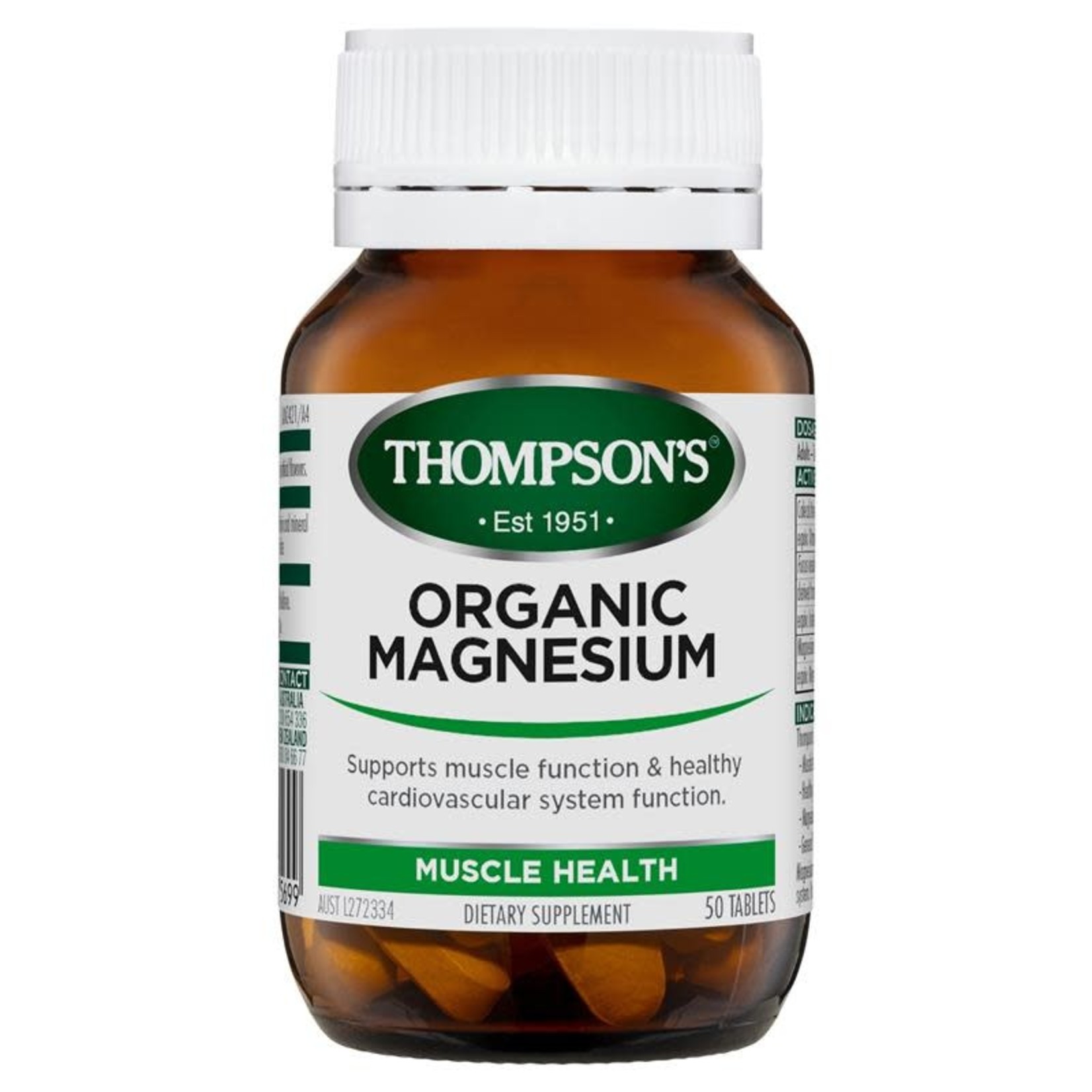 Thompsons Thompsons Organic Magnesium 50 Tabs