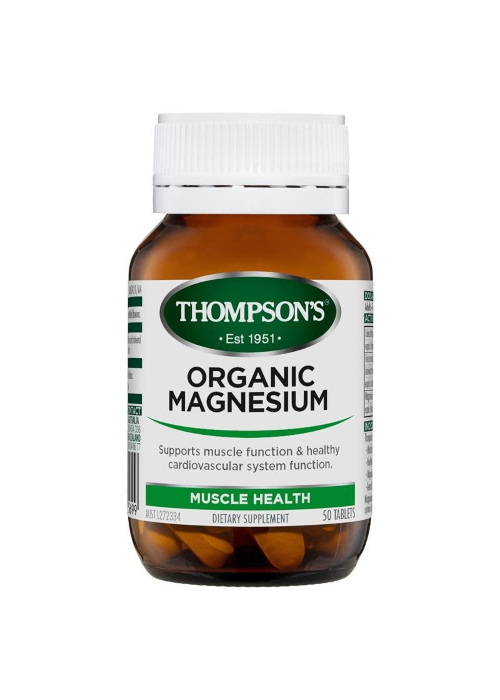 Thompsons Thompsons Organic Magnesium 50 Tablets