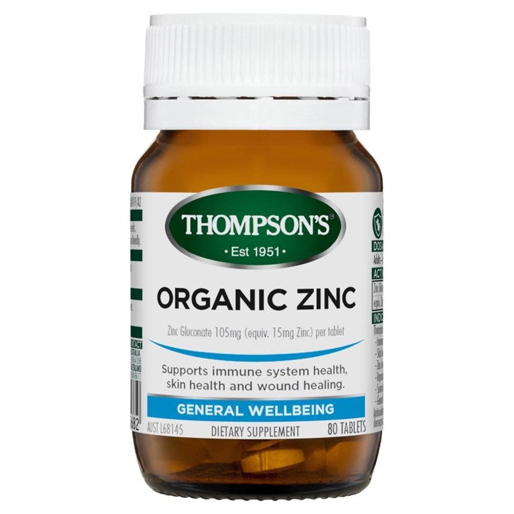 Thompson's Thompsons Organic Zinc 80 tabs