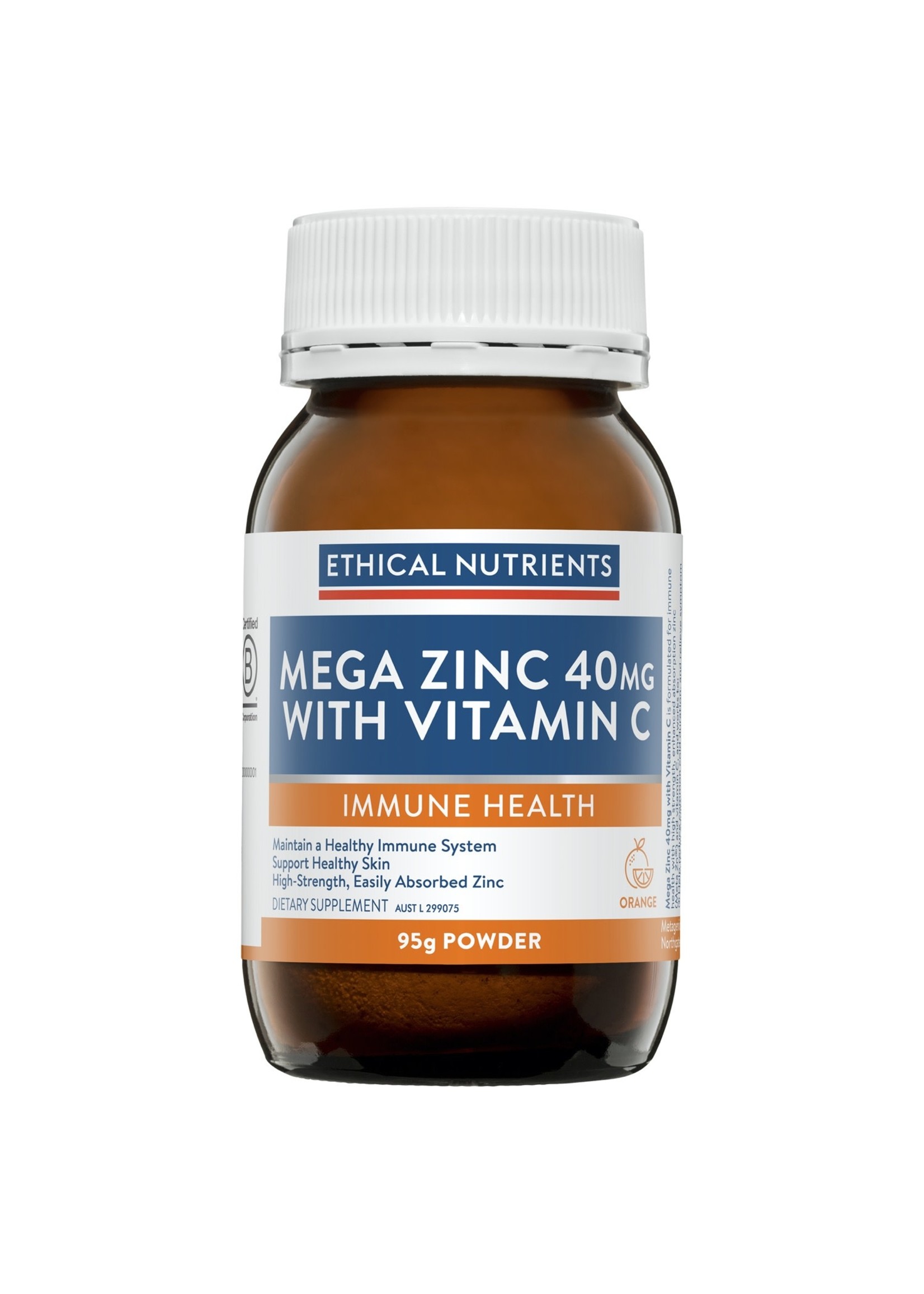 ETHICAL NUTRIENTS Ethical Nutrients Mega Zinc Powder Orange 95g