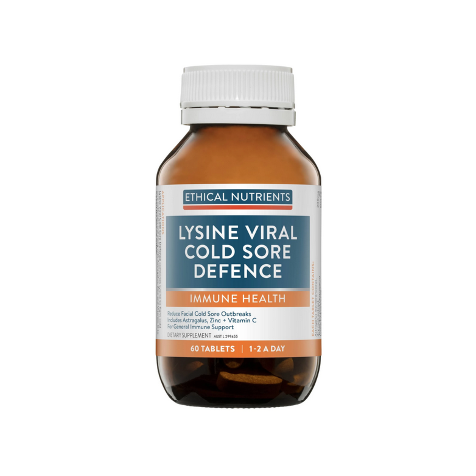 ETHICAL NUTRIENTS Ethical Nutrients Lysine Viral Cold Sore Defence 60 tabs