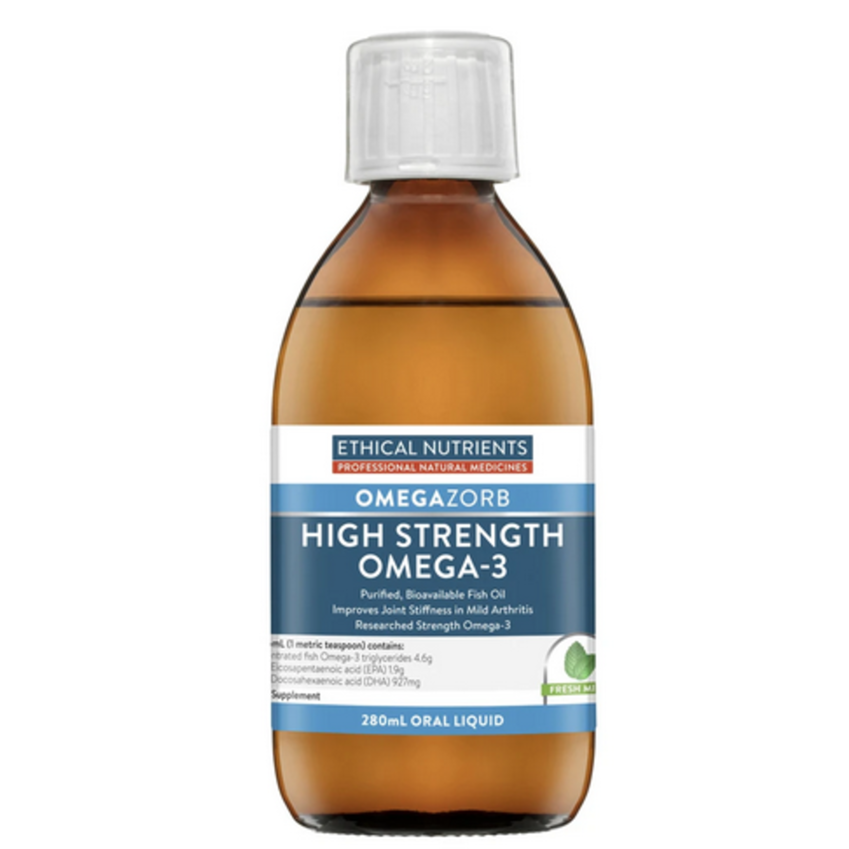 ETHICAL NUTRIENTS Ethical Nutrients Hi-Strength Liquid Fish Oil (Fresh Mint) 280 mls DISCONTINUED LINE