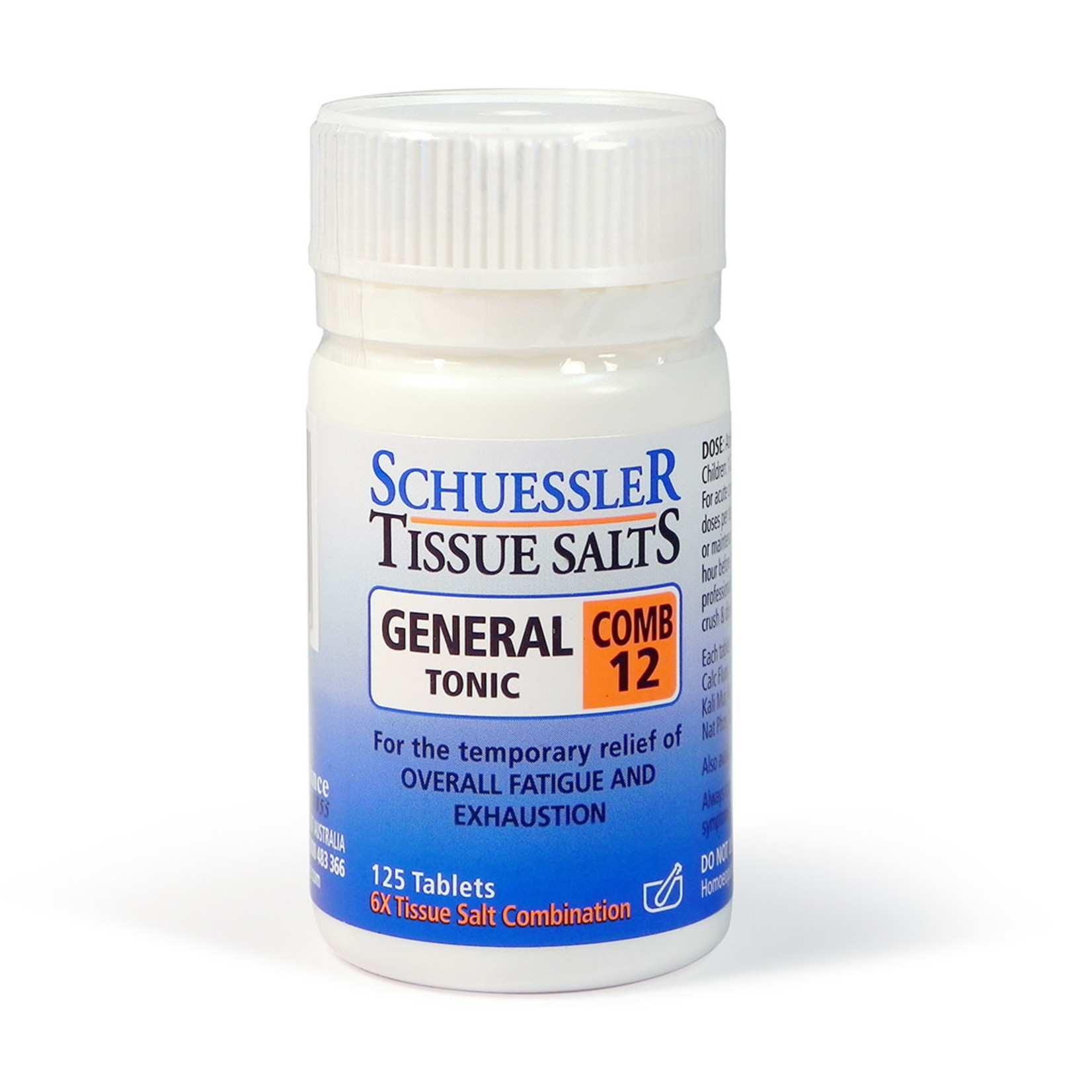 Schuessler Schuessler Tissue Salts Comb 12 General Tonic 125 tabs