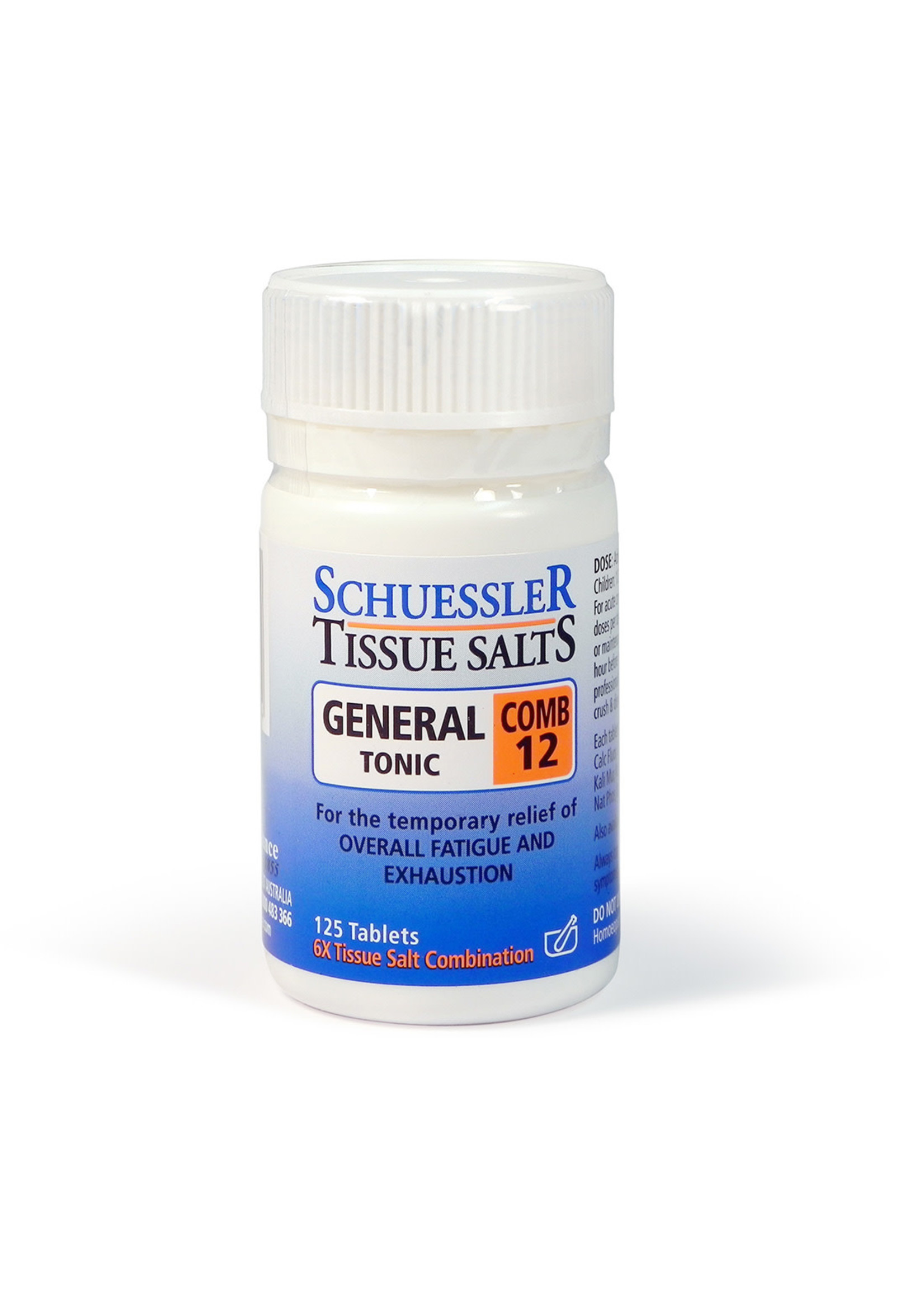 Schuessler Schuessler Tissue Salts Comb 12 General Tonic 125 tabs