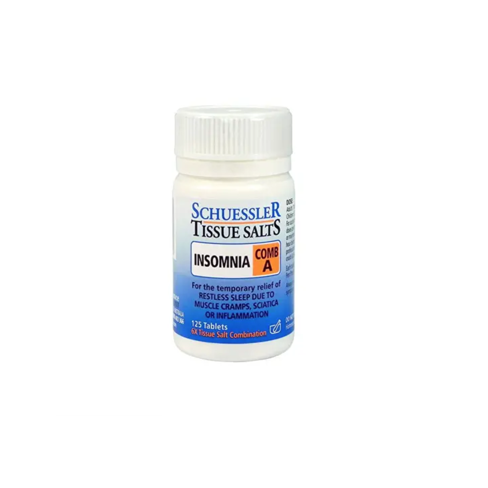Schuessler Schuessler Tissue Salts Comb A Insomnia 125 Tab