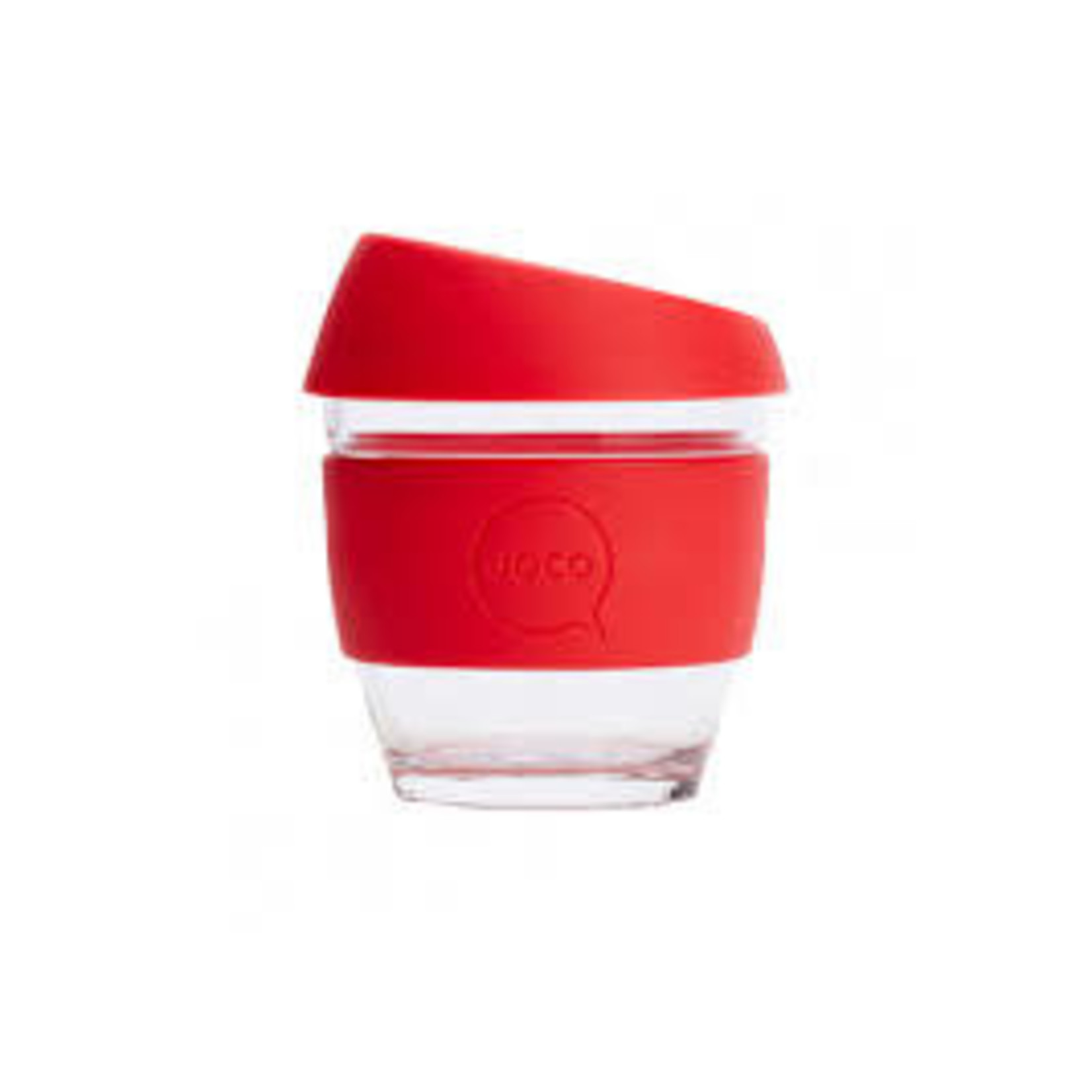 Joco Reusable Glass Cup Small 8oz 236ml Red