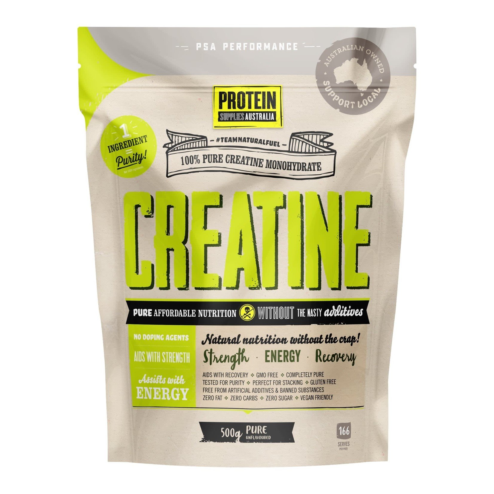 Protein Supplies Australia Protein Supplies Australia Creatine (Monohydrate) Unflavoured 500g