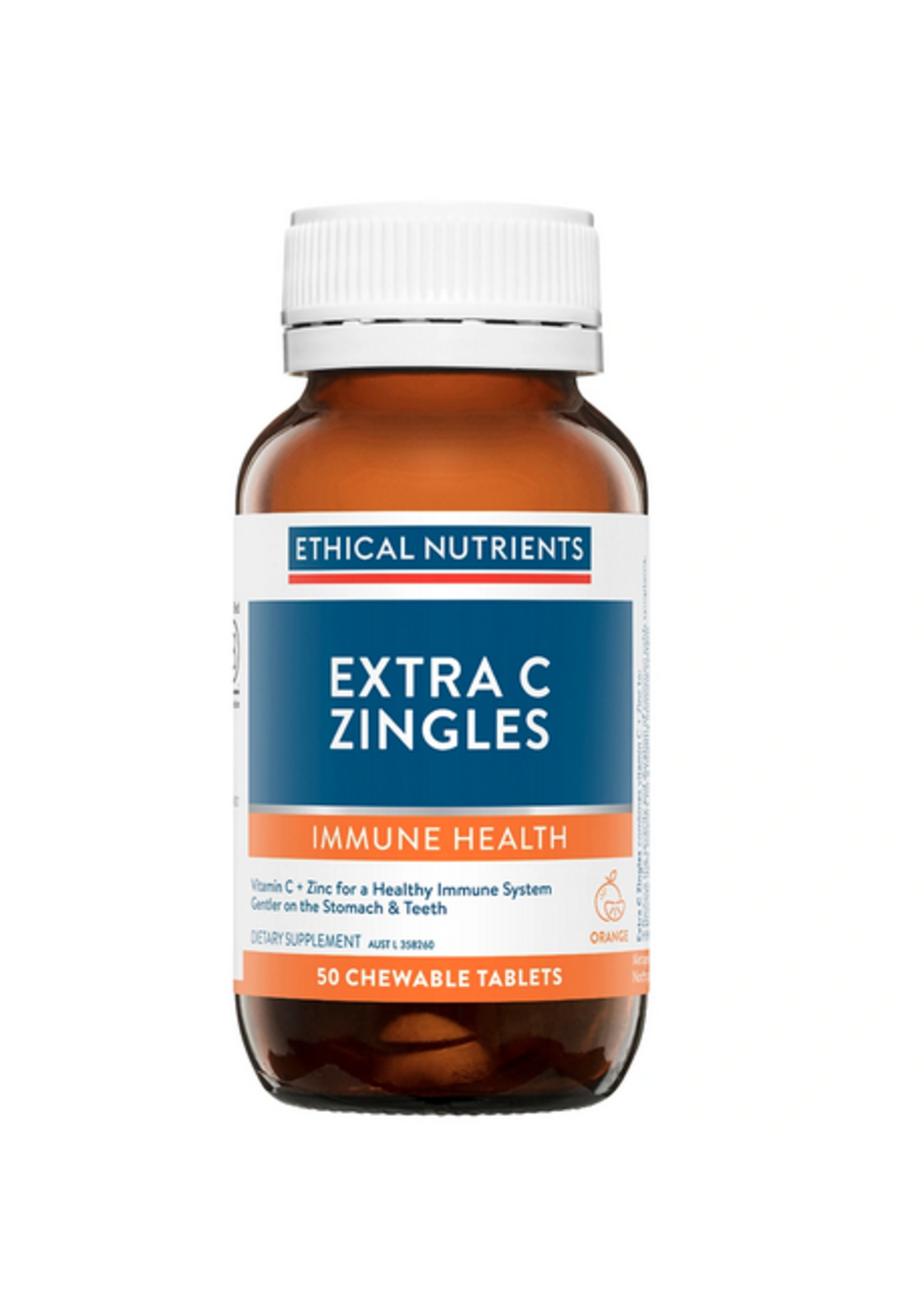 ETHICAL NUTRIENTS Ethical Nutrients Extra C 1000 mg Zingles  Orange 50 chewable tabs immuzorb
