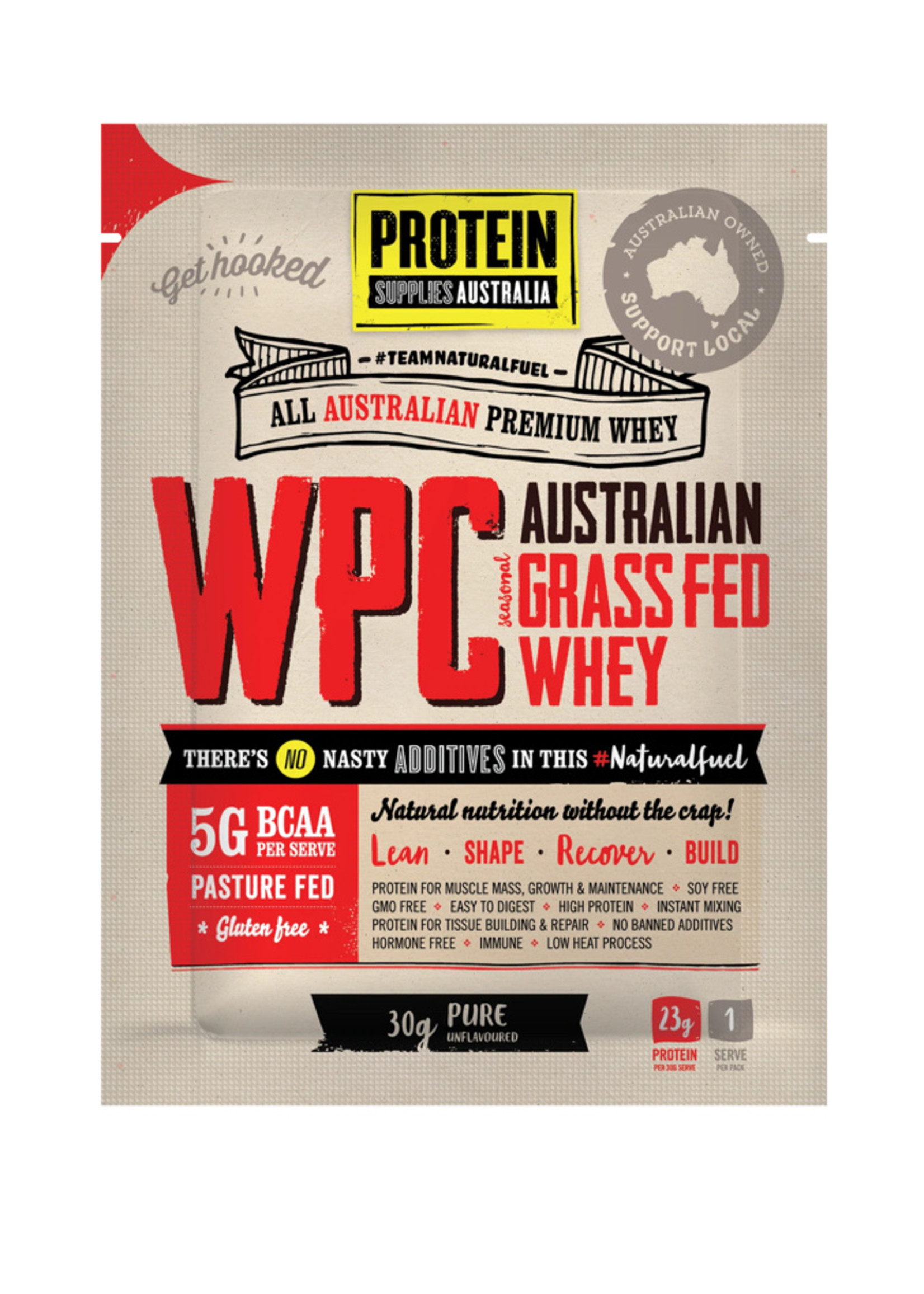PROTEIN SUPPLIES AUST. Protein Supplies Australia WPC (Whey Protein Concentrate) PURE 500g