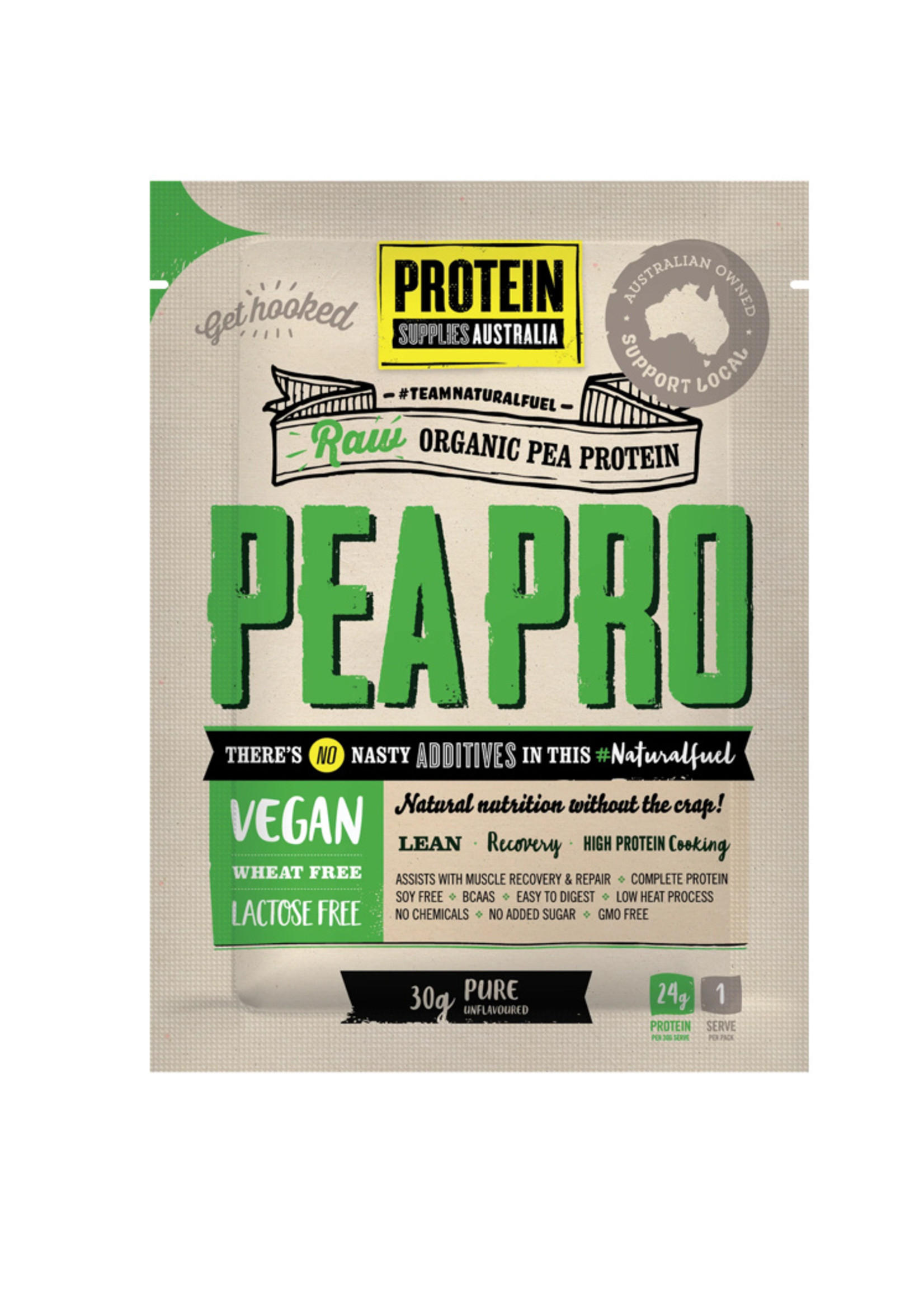 PROTEIN SUPPLIES AUST. Protein Supplies Australia PeaPro (Raw Pea Protein) Unflavoured 1kg