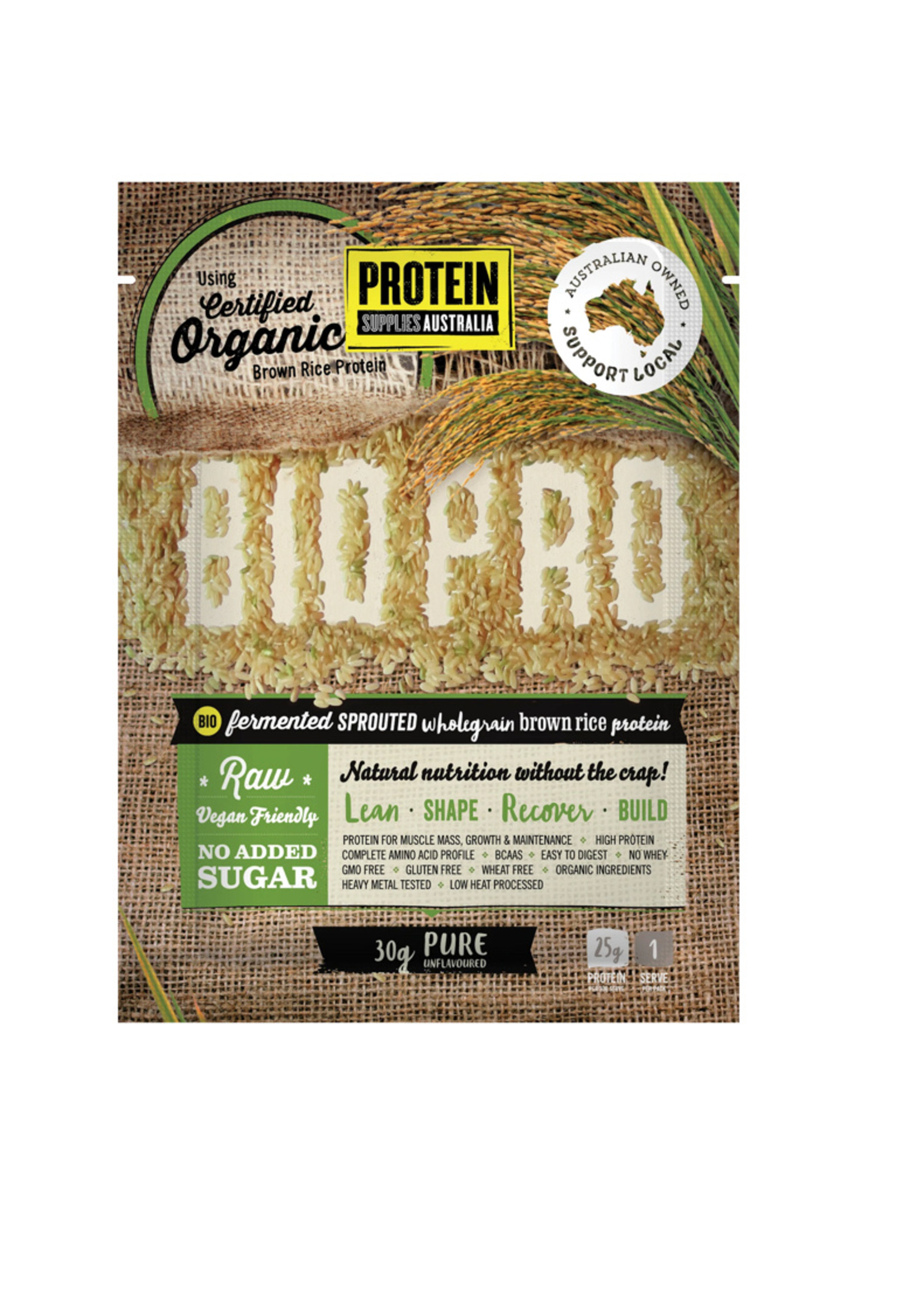 Protein Supplies Australia Protein Supplies Australia Bio Pro Sprouted Brown Rice Vanilla & Cinnamon 500g