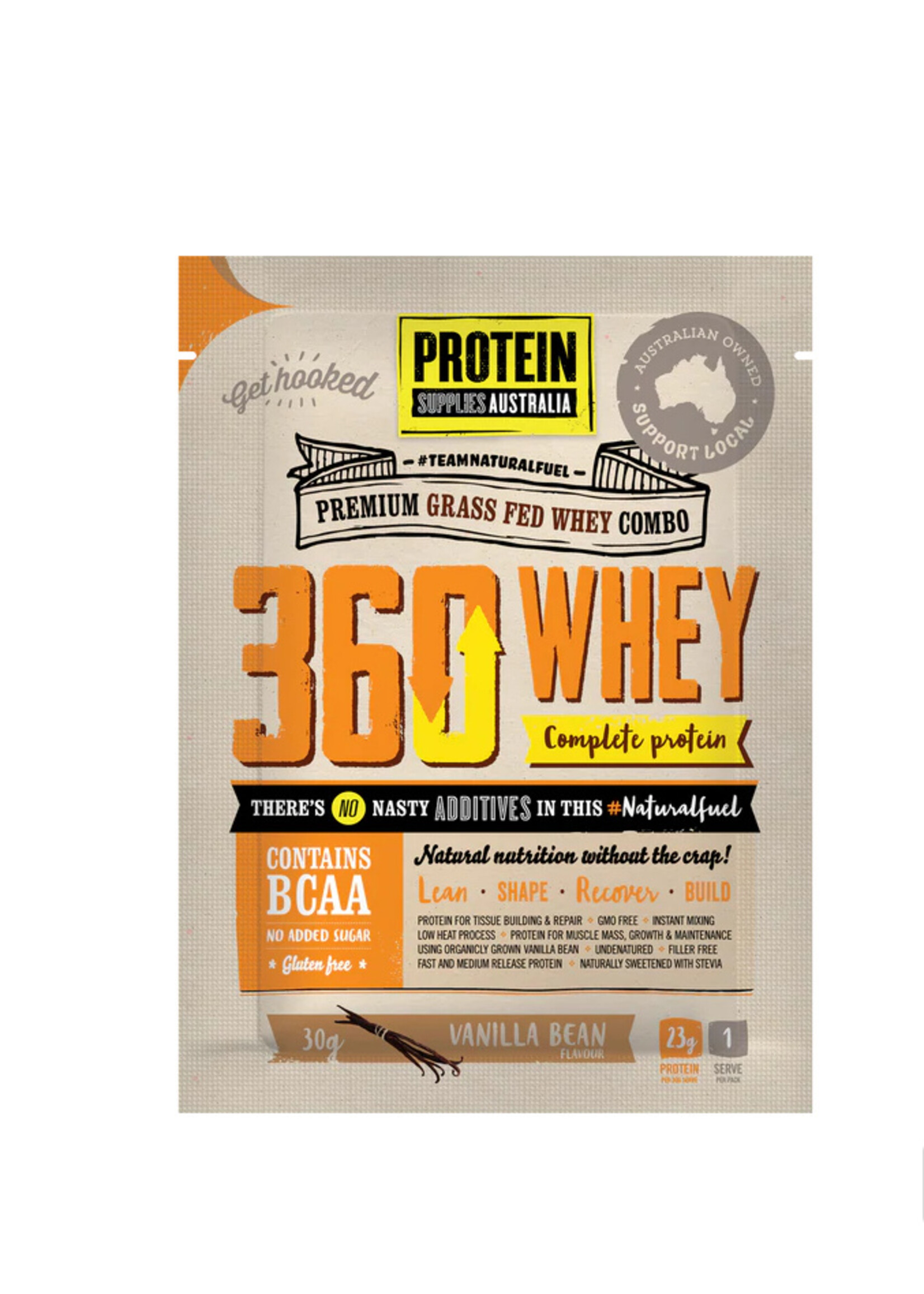 Protein Supplies Australia Protein Supplies Australia 360Whey (WPI+WPC Combo) Vanilla Bean 500g