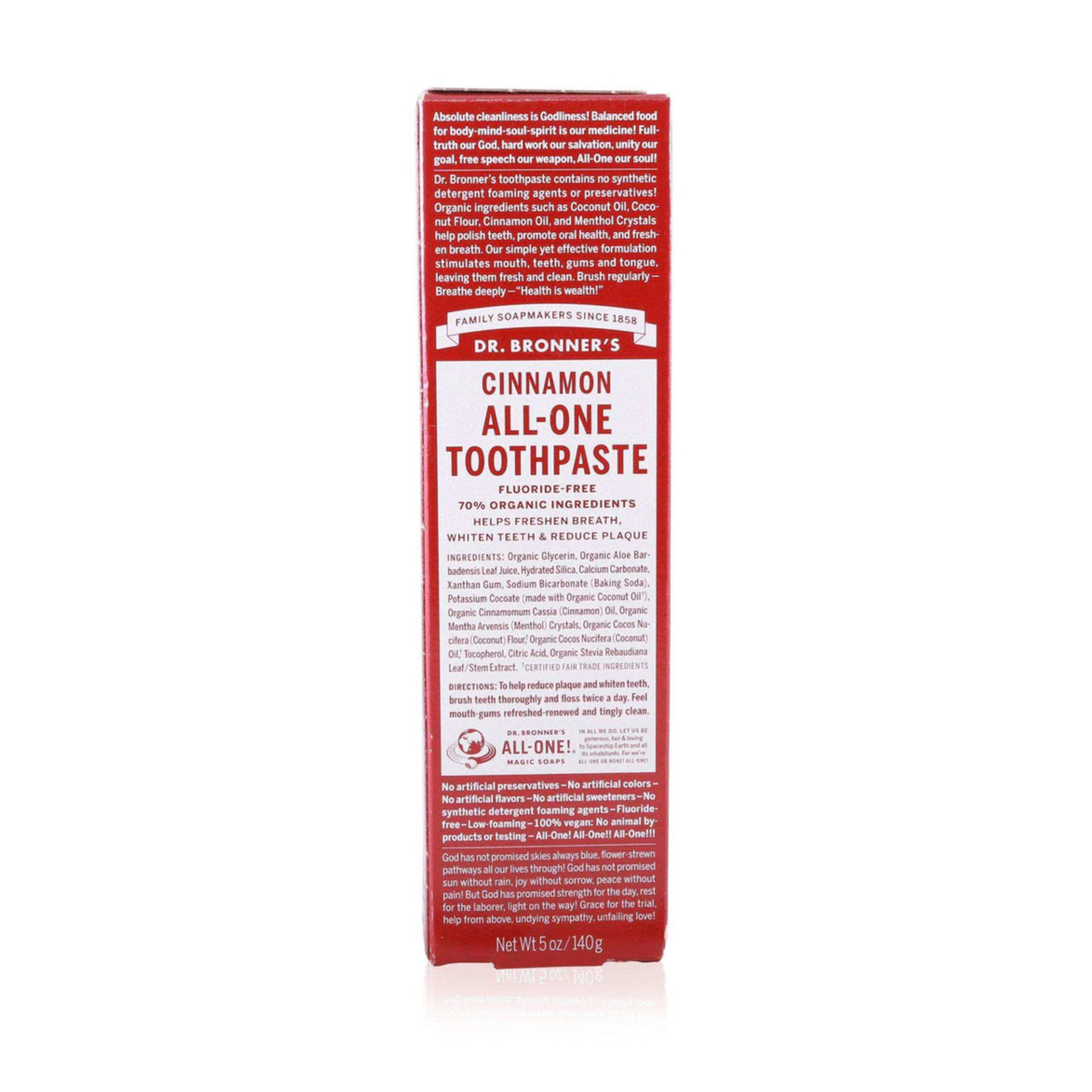 Dr Bronners Dr Bronners Organic Toothpaste Cinnamon 140g