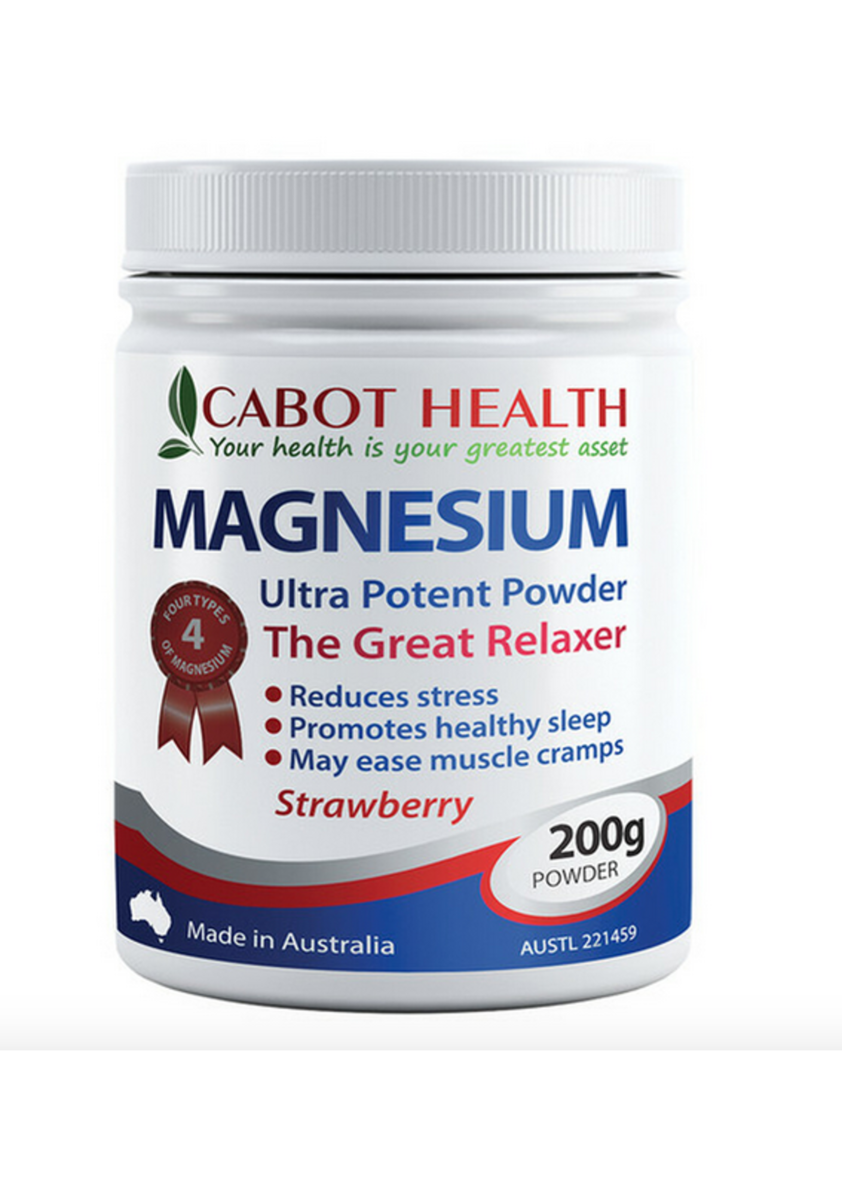 Cabot Health Cabot Health Magnesium Ultra Potent Powder Strawberry 200gms