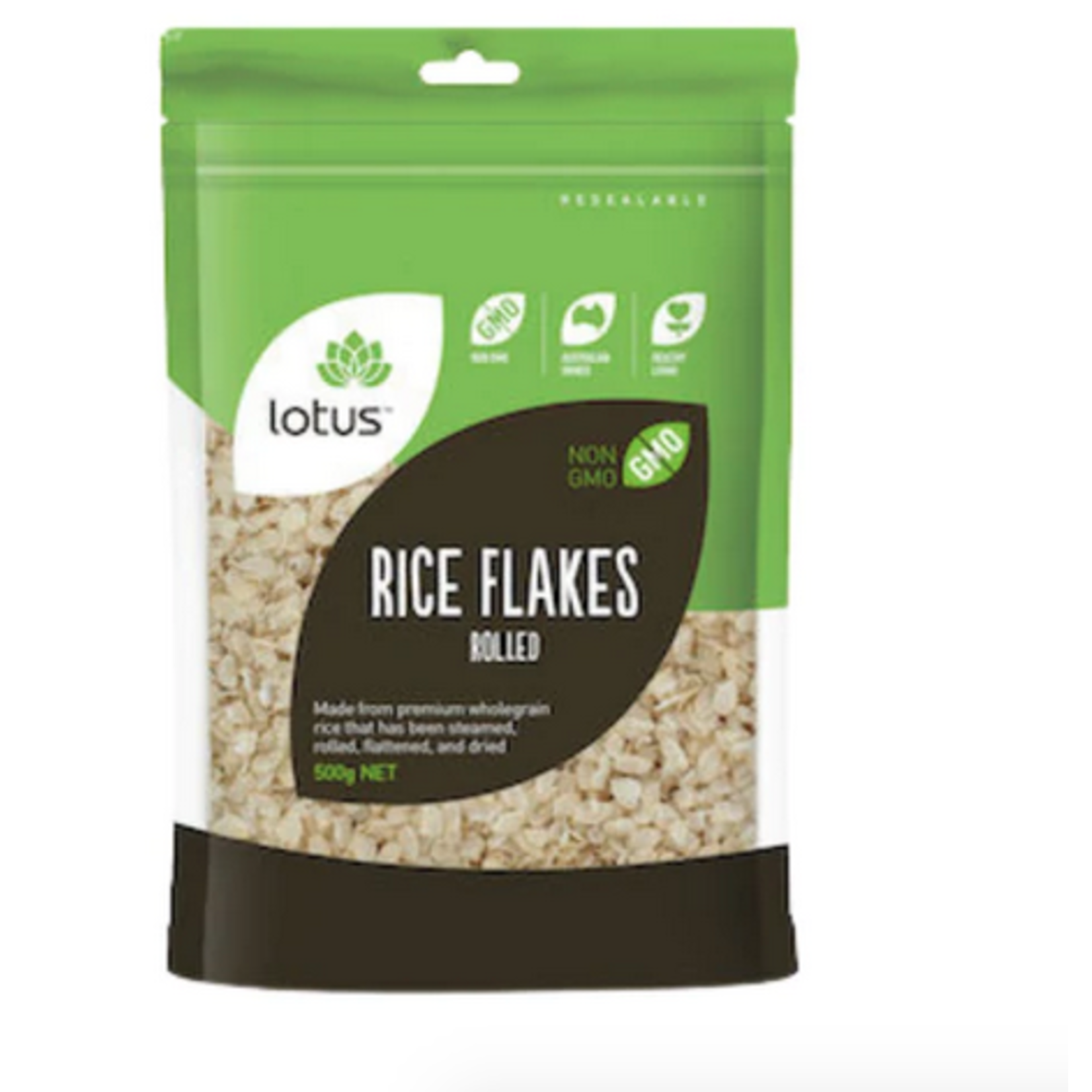 Lotus Lotus Rolled  Brown Rice Flakes 500g