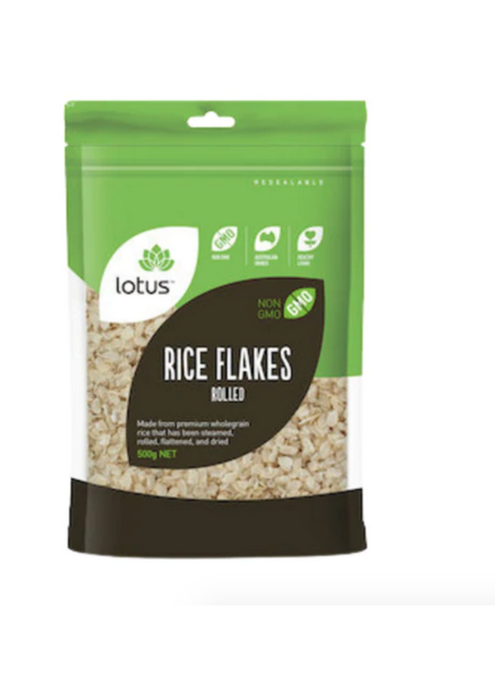 Lotus Lotus Rolled  Brown Rice Flakes 500g