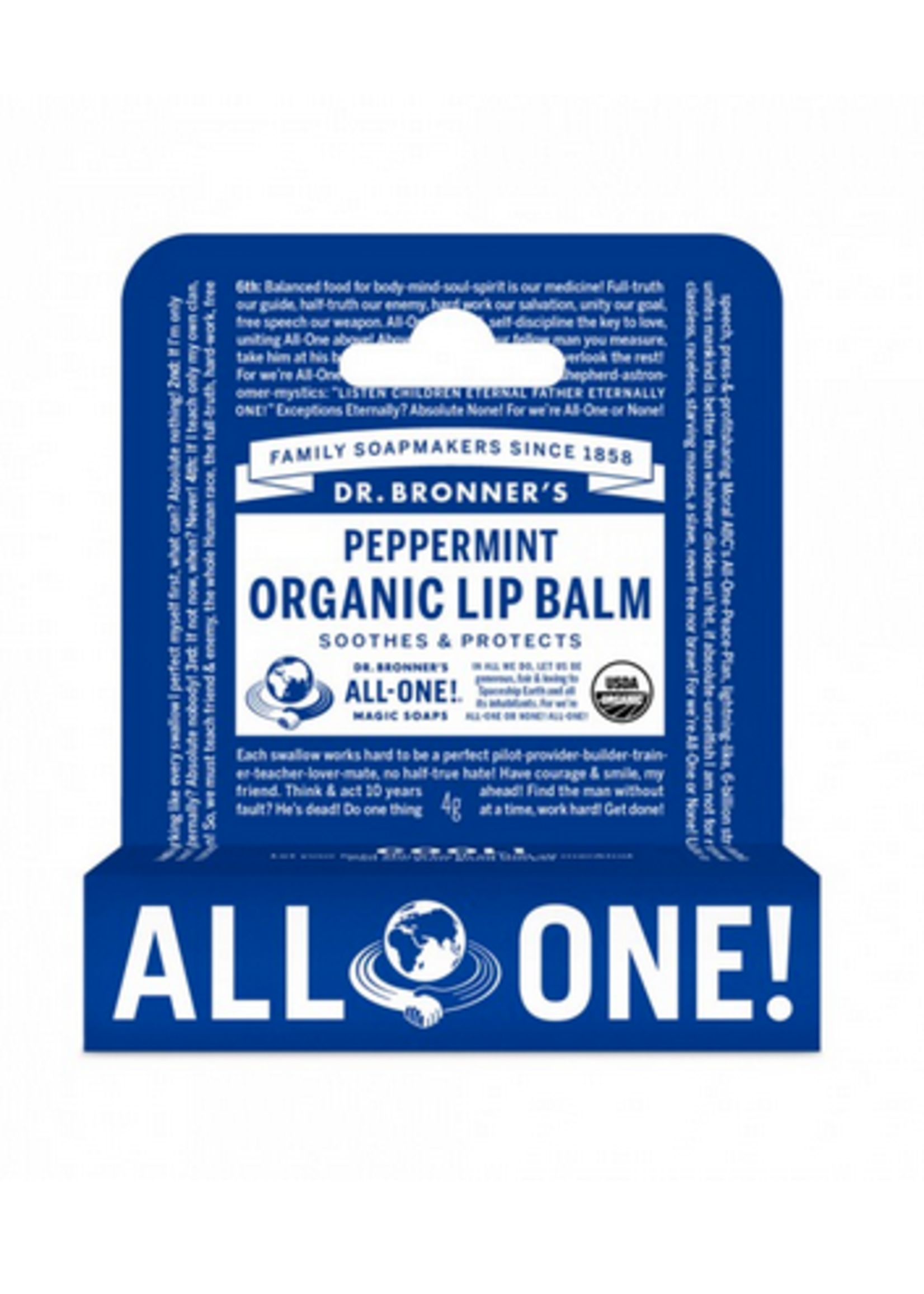 Dr Bronners Dr Bronners Organic  Lip Balm  Peppermint 4g