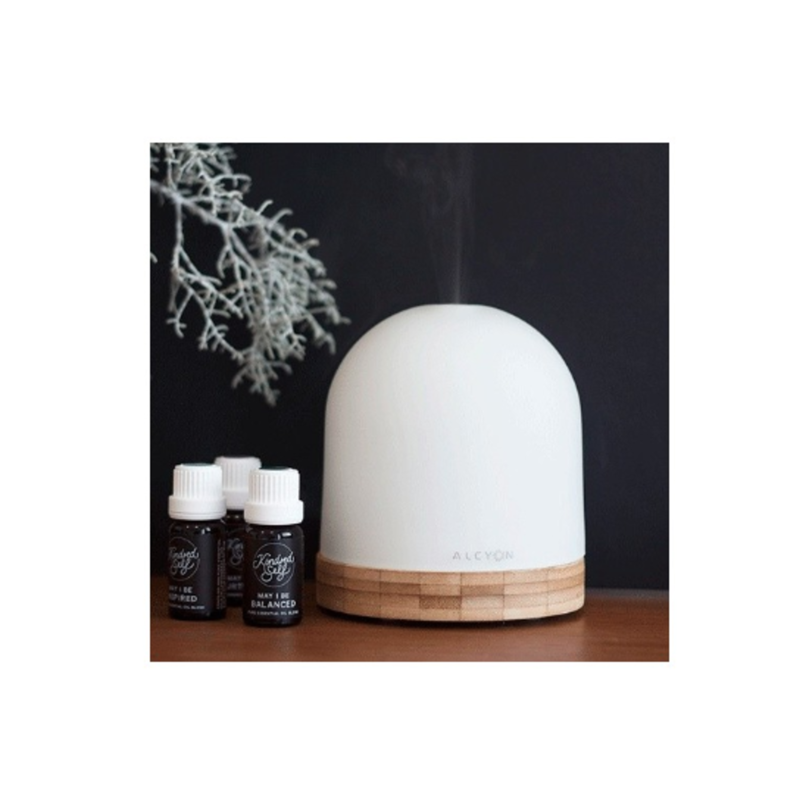 Gloware Alcyon SOL Ultrasonic  Glass & Bamboo Diffuser