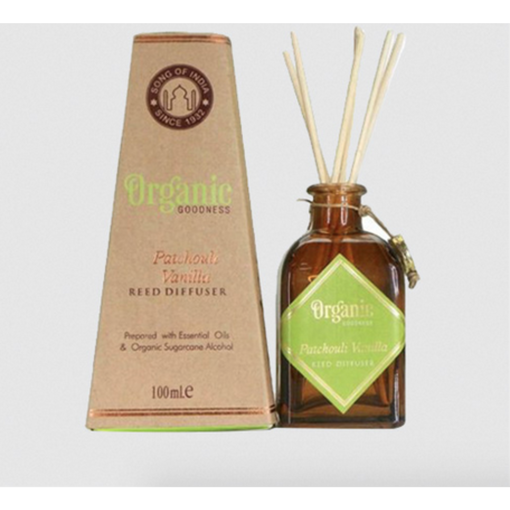 Organic Goodness Song of India Organic Goodness Reed Diffuser 100ml Patchouli Vanilla