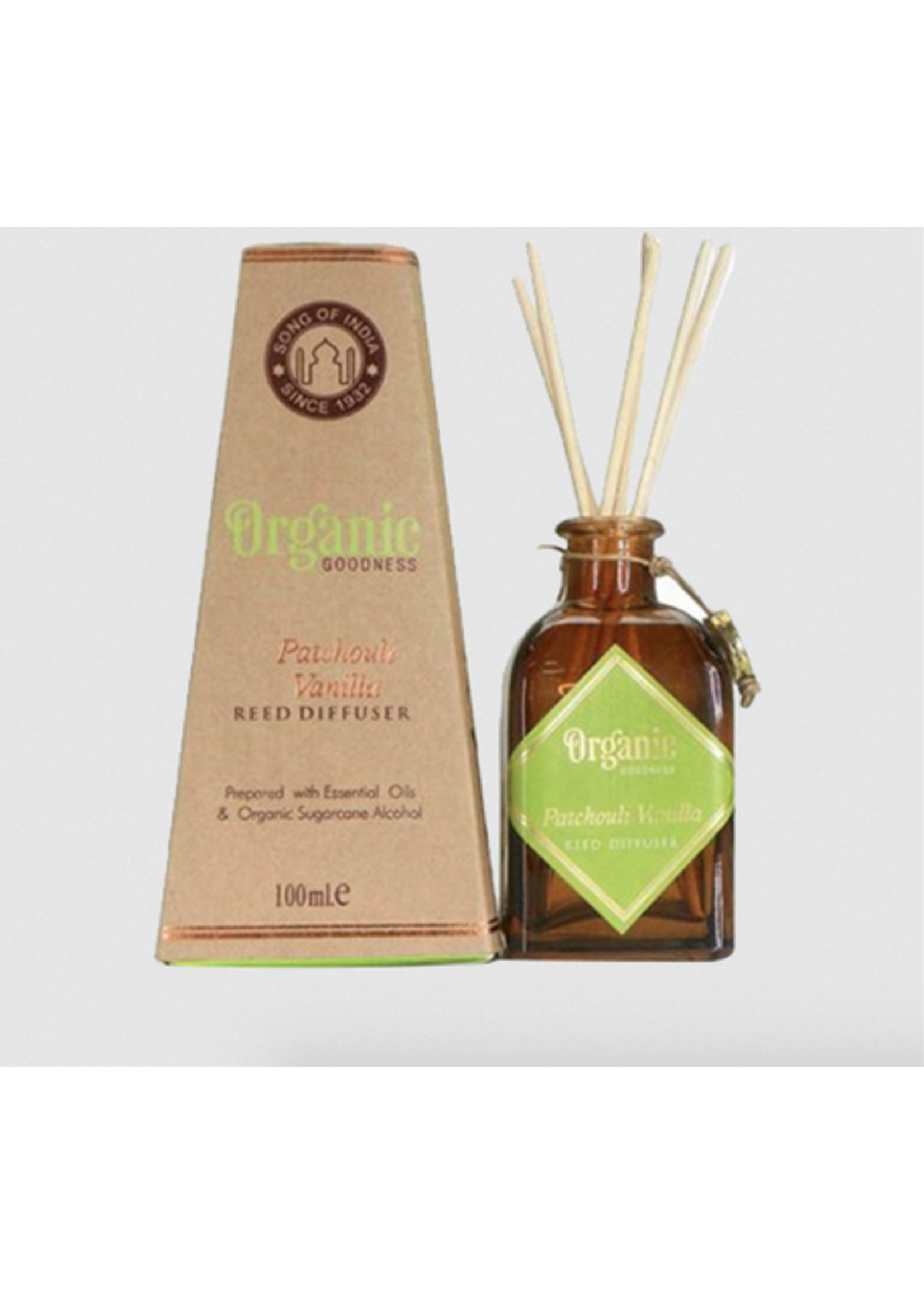 Organic Goodness Song of India Organic Goodness Reed Diffuser 100ml Patchouli Vanilla