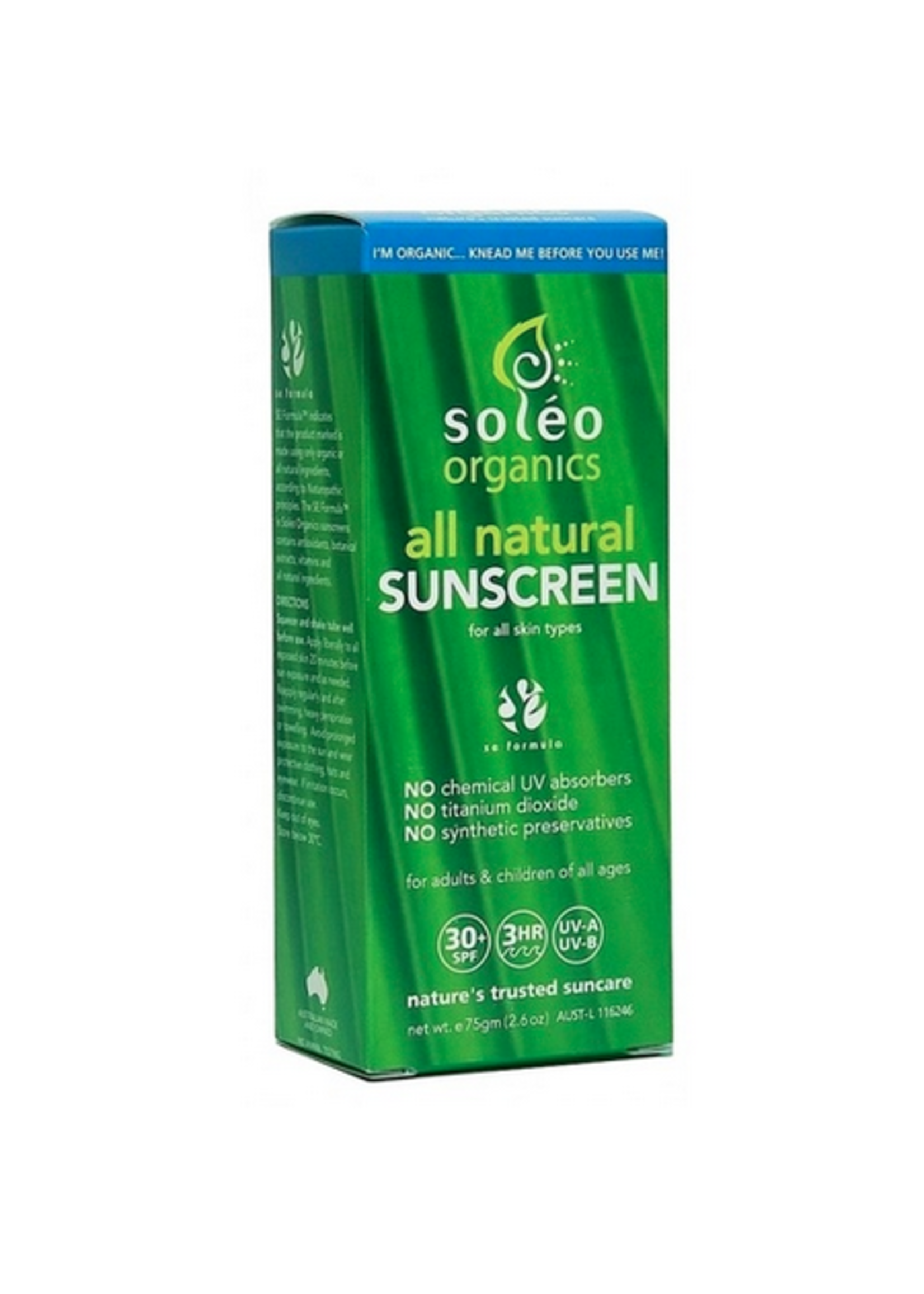 soleo Soleo  Organics 30+ Sunscreen 80g