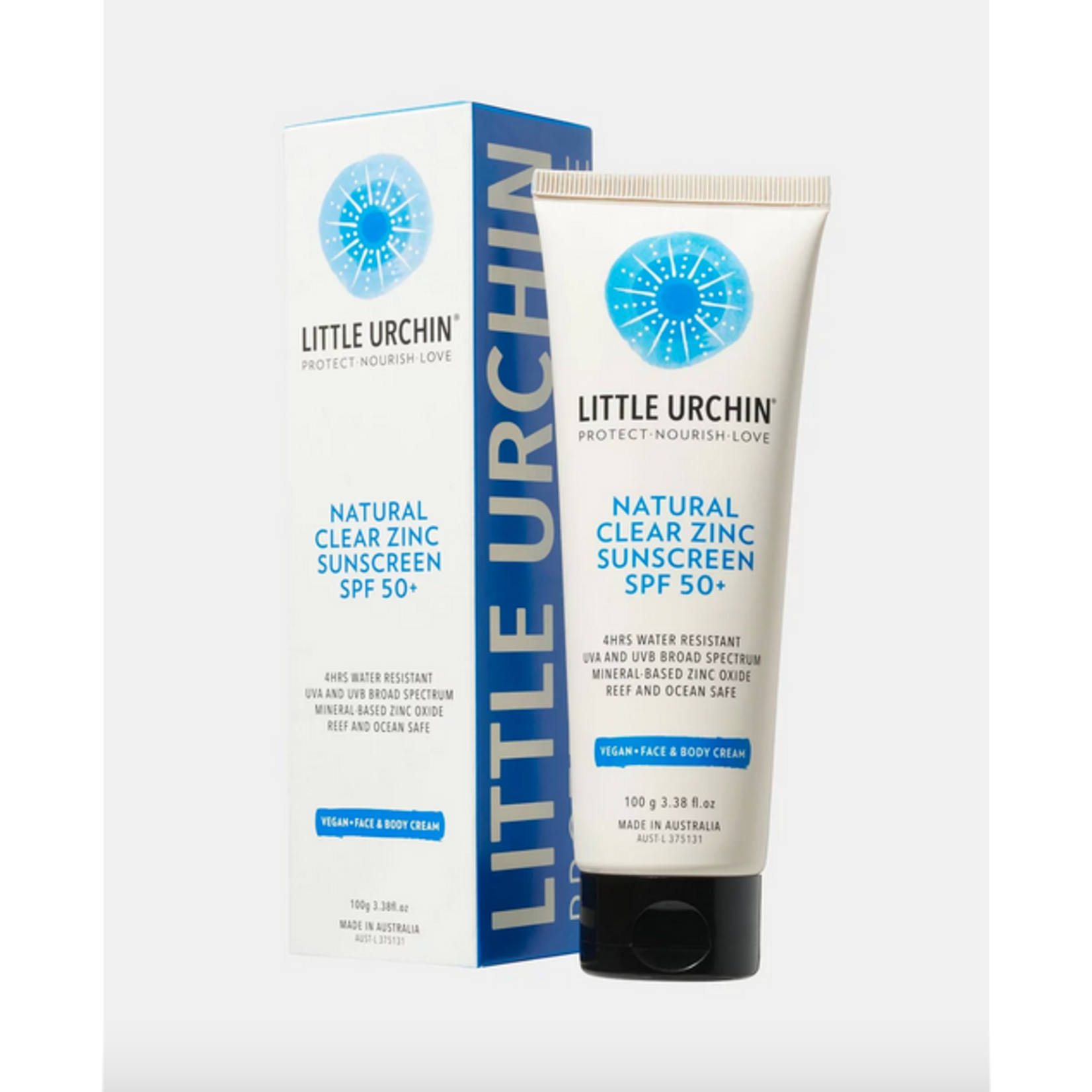 Little Urchin Little Urchin Natural Clear Face Sunscreen Clear Zinc  SPF 50+ 100g