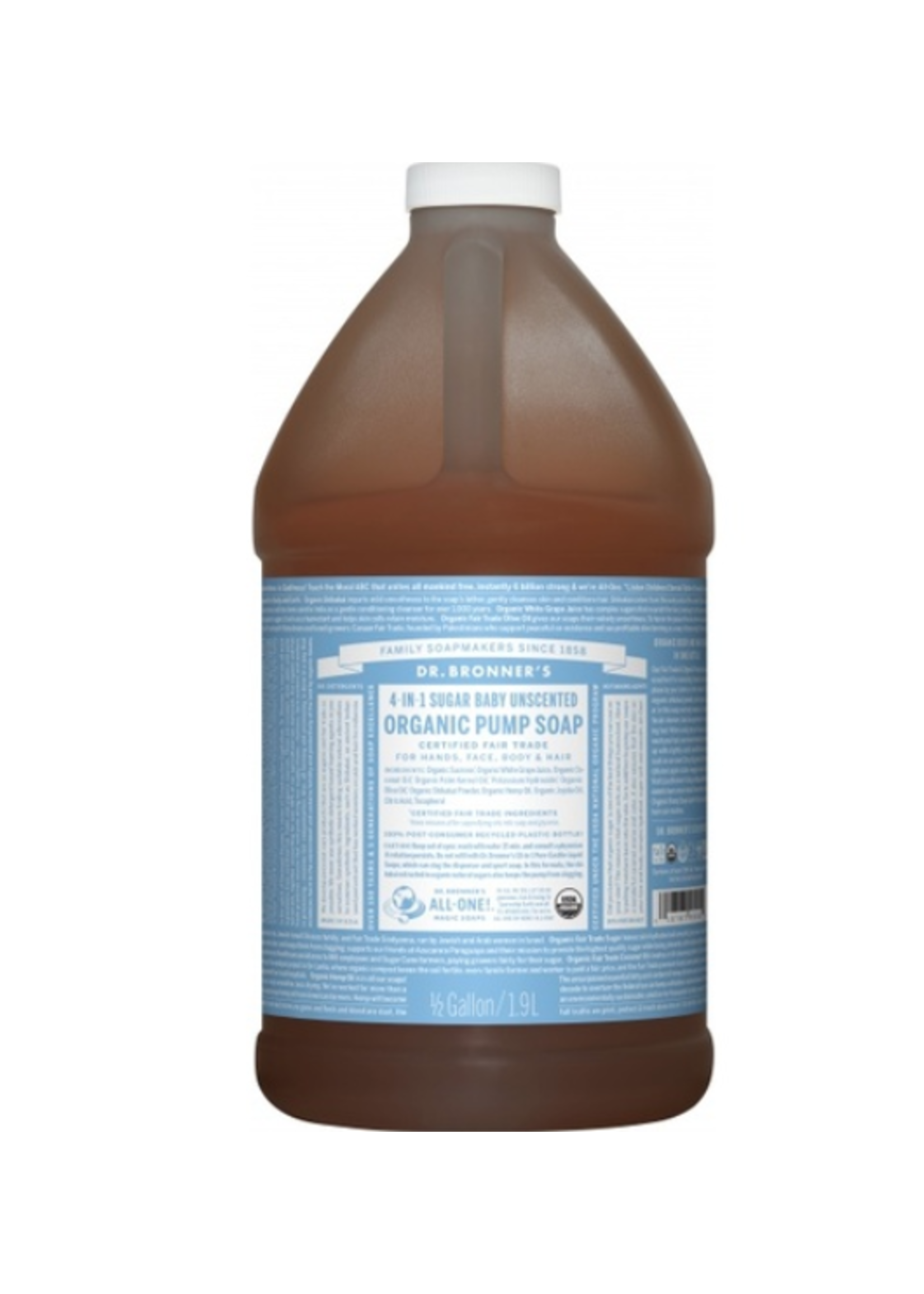 Dr Bronners Dr Bronners Pure Castile Soap  Baby Unscented 1.9L