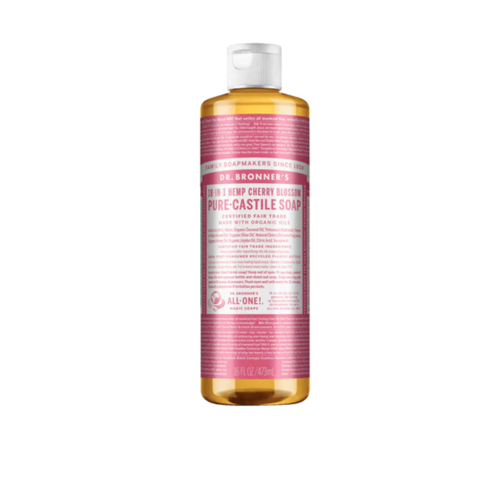 Dr Bronners Dr Bronners Organic Pure Castile Liquid Soap Cherry Blossom 237ml ( Pink)