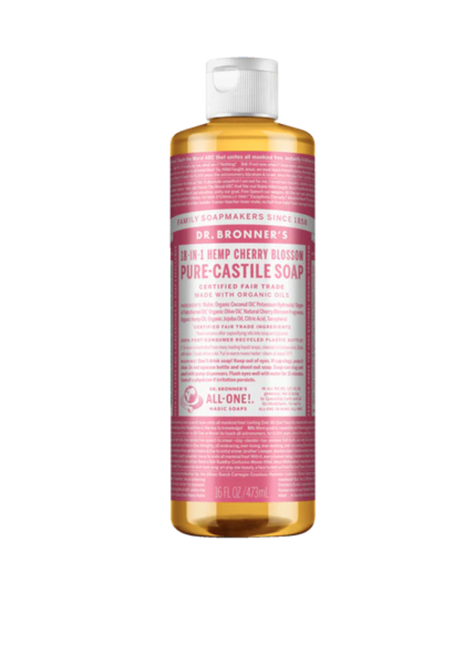 Dr Bronners Dr Bronners Organic Pure Castile Liquid Soap Cherry Blossom 237ml ( Pink)