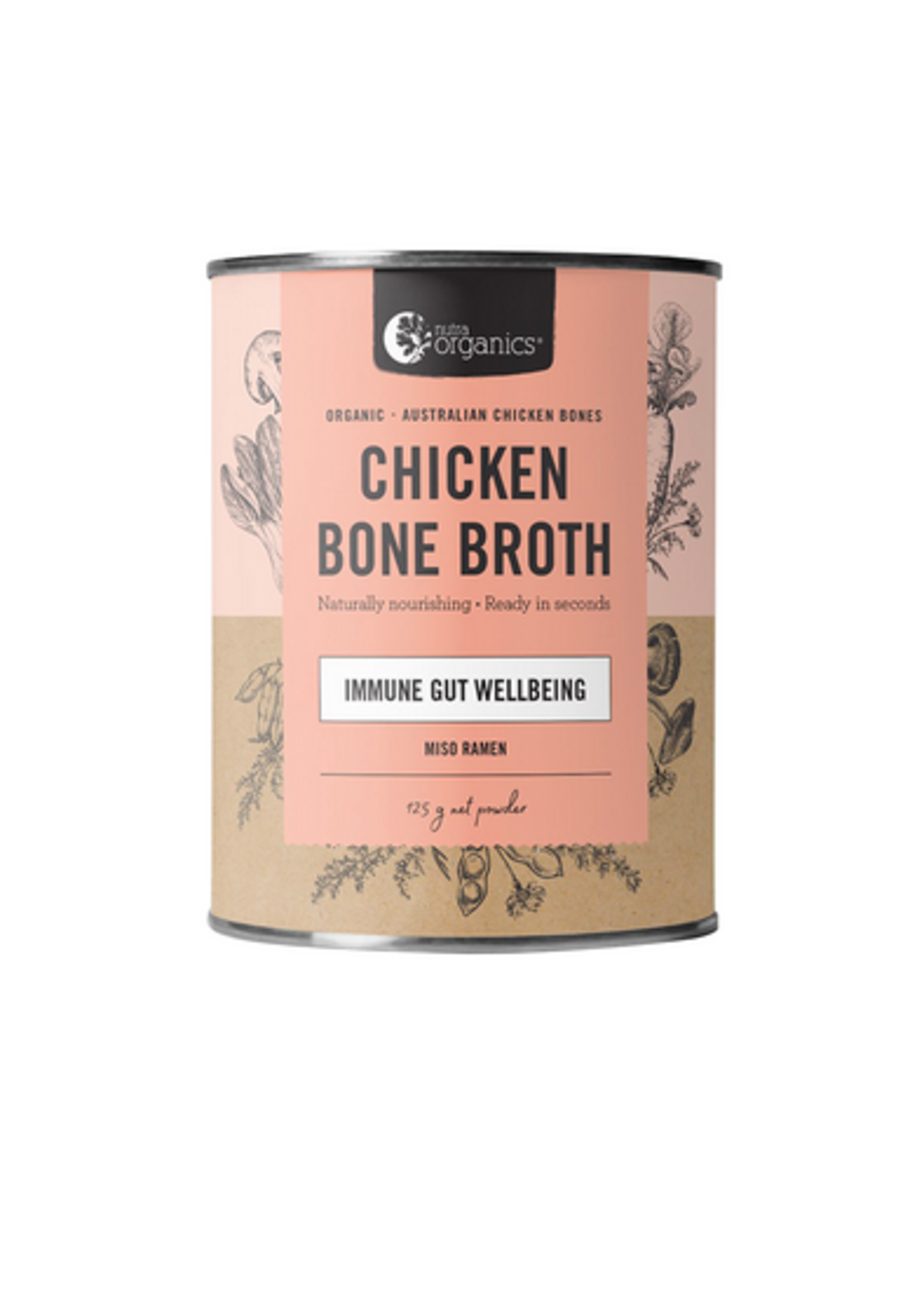 NutraOrganics Nutra Naturals  Bone Broth Chicken 125g Miso Ramen
