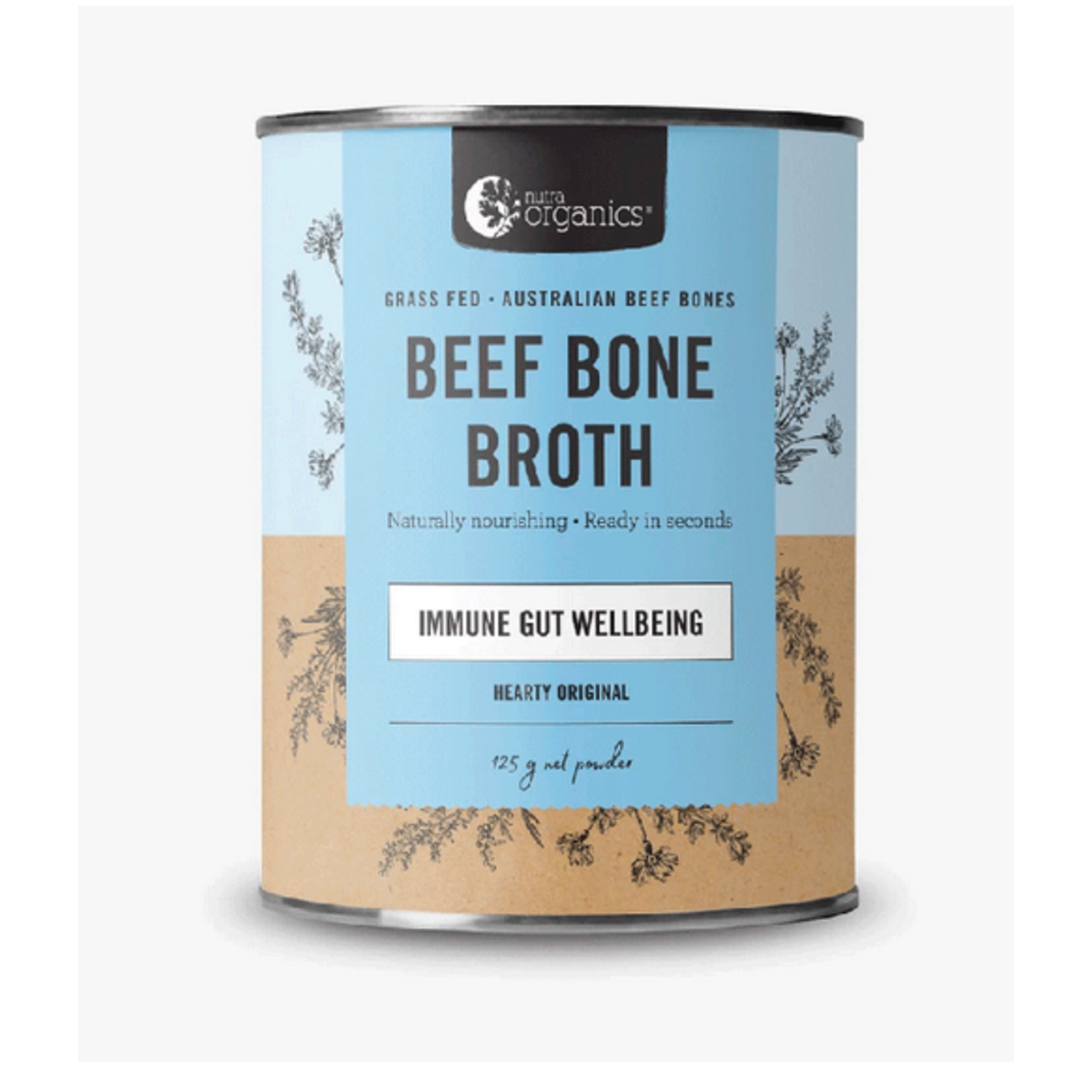 NutraOrganics Nutra Organics Bone Broth Beef 125g Hearty Original