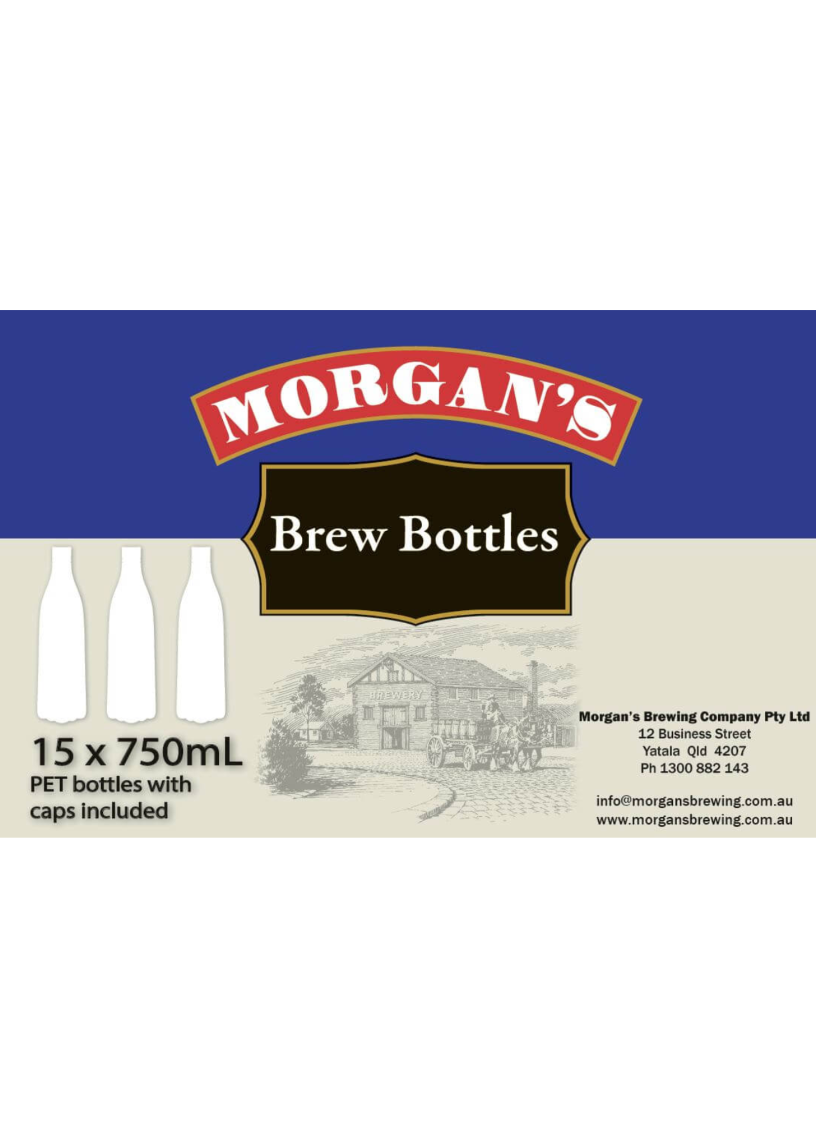 Morgan's Morgans PET Bottles 750mL (ctn of 15) Inc. Caps