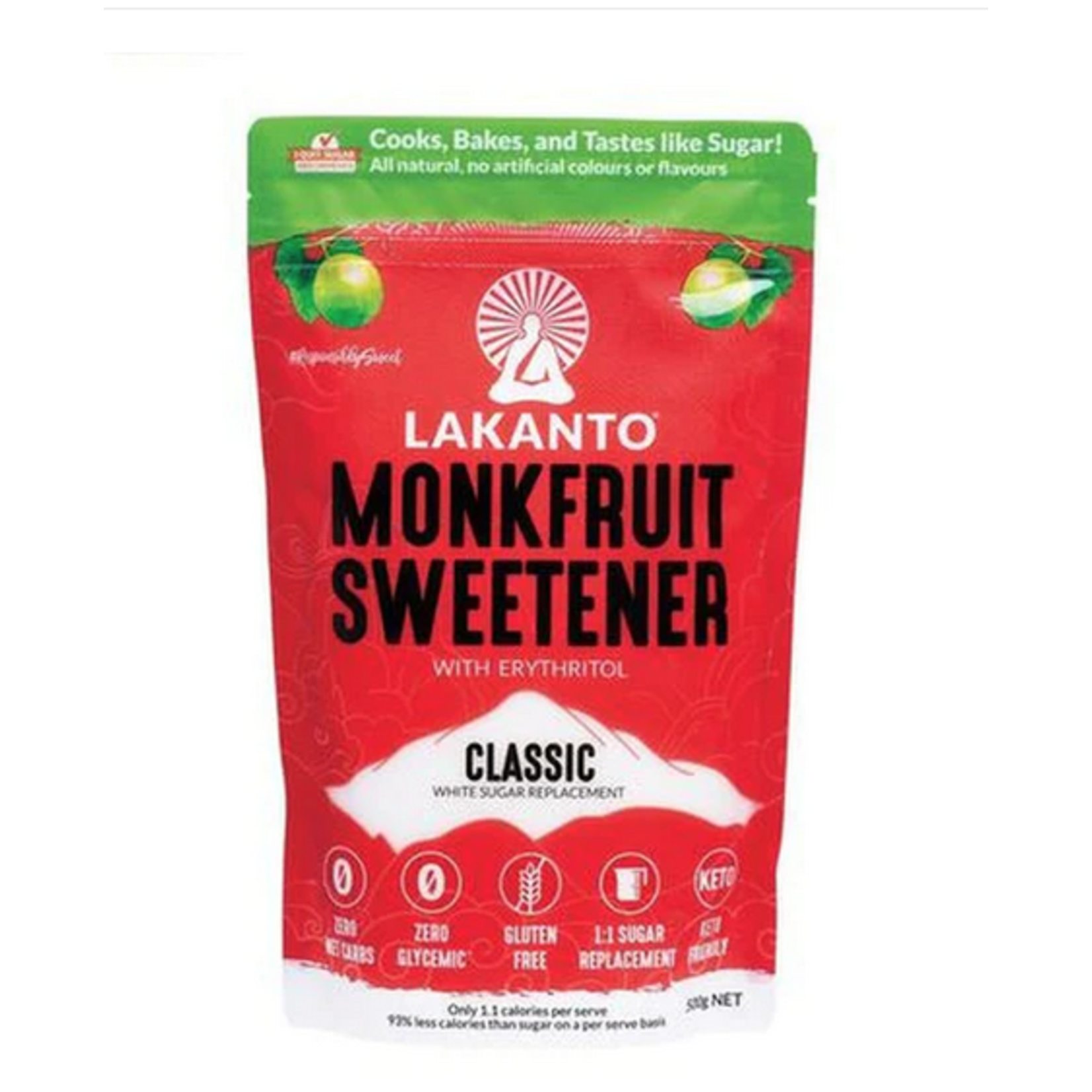 LAKANTO Monk Fruit Sweetener Classic - With Erythritol 500g