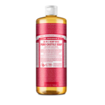 Dr Bronners Dr Bronners Organic Pure Castile Liquid Soap Rose 946ml (Red)