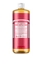 Dr Bronners Dr Bronners Organic Pure Castile Liquid Soap Rose 946ml (Red)