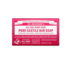 Dr Bronners Dr Bronners Organic Pure Castile Bar Soap Rose 140g  (Red)