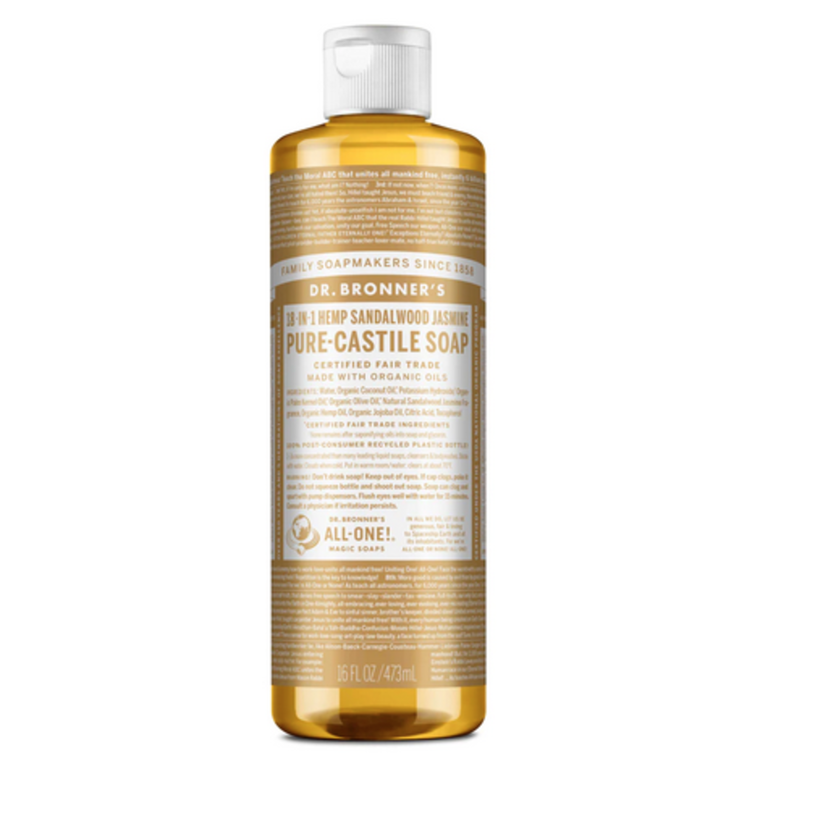 Dr Bronners Dr Bronners Organic Pure Castile Liquid Soap Sandalwood & Jasmine 946ml ( Beige)