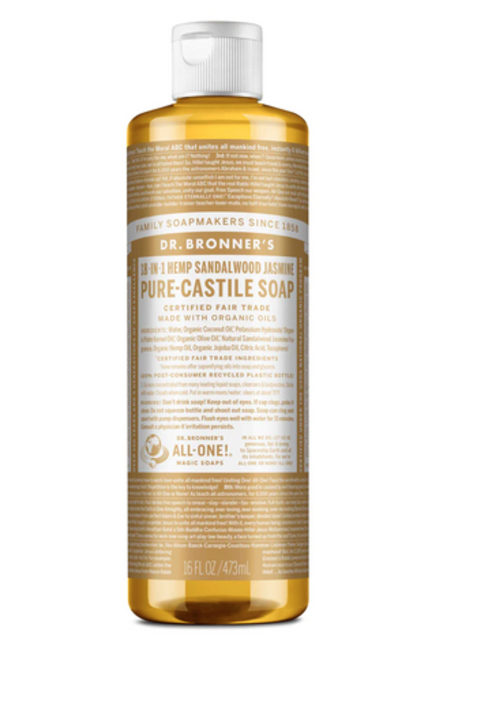Dr Bronners Dr Bronners Pure Castile Liquid Soap Sandalwood & Jasmine 946ml